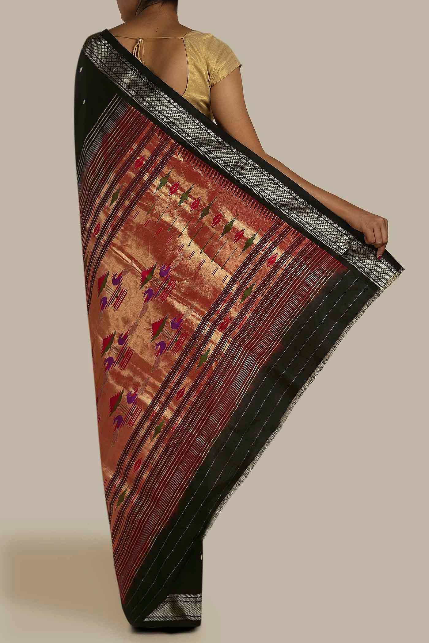 Black Paithani Silk Saree