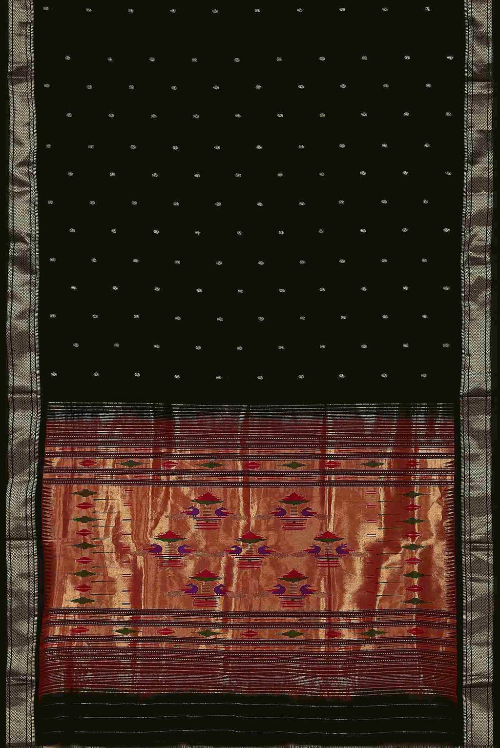 Black Paithani Silk Saree