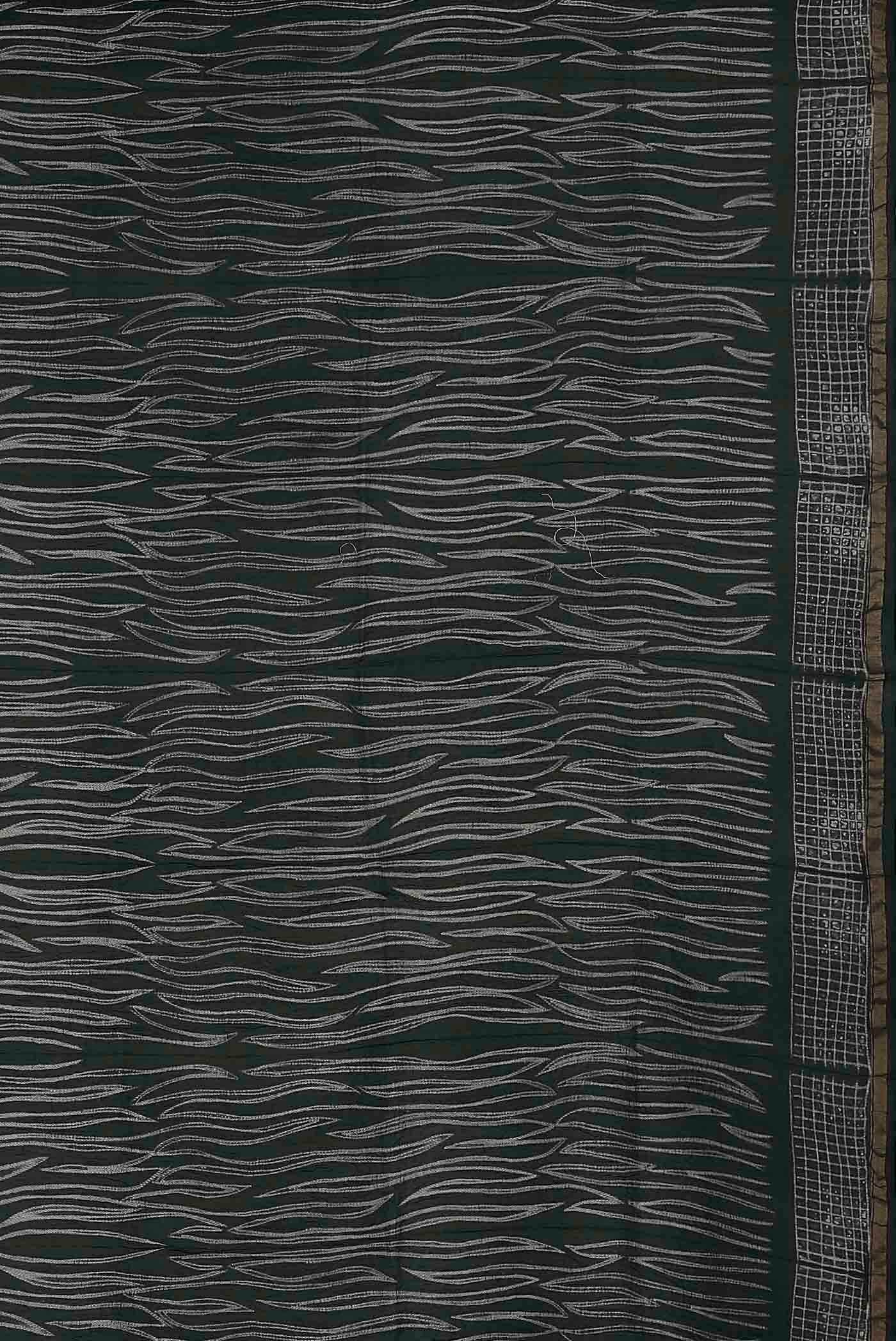 Black Chanderi Silk Cotton Saree