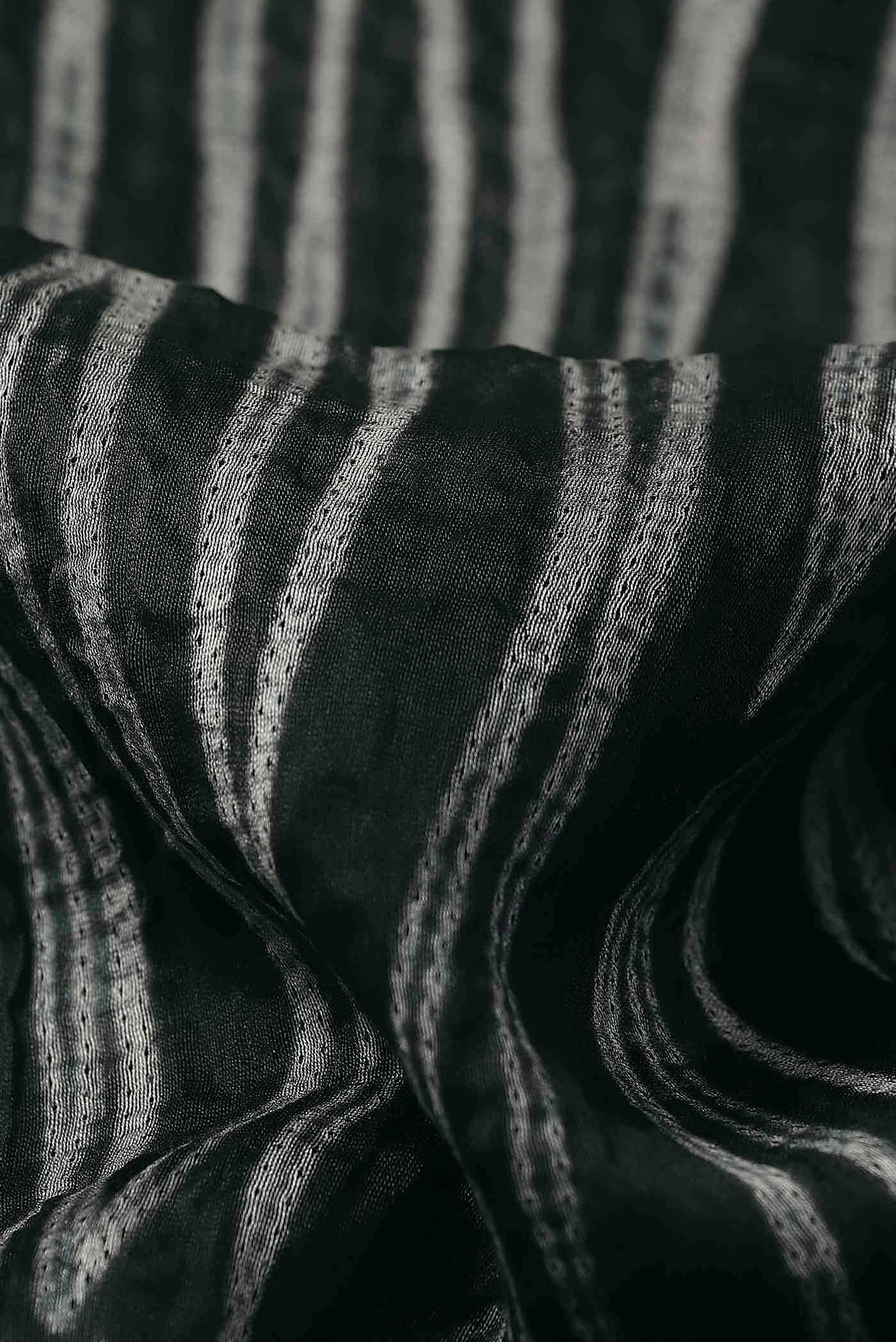 Black Chanderi Silk Cotton Saree