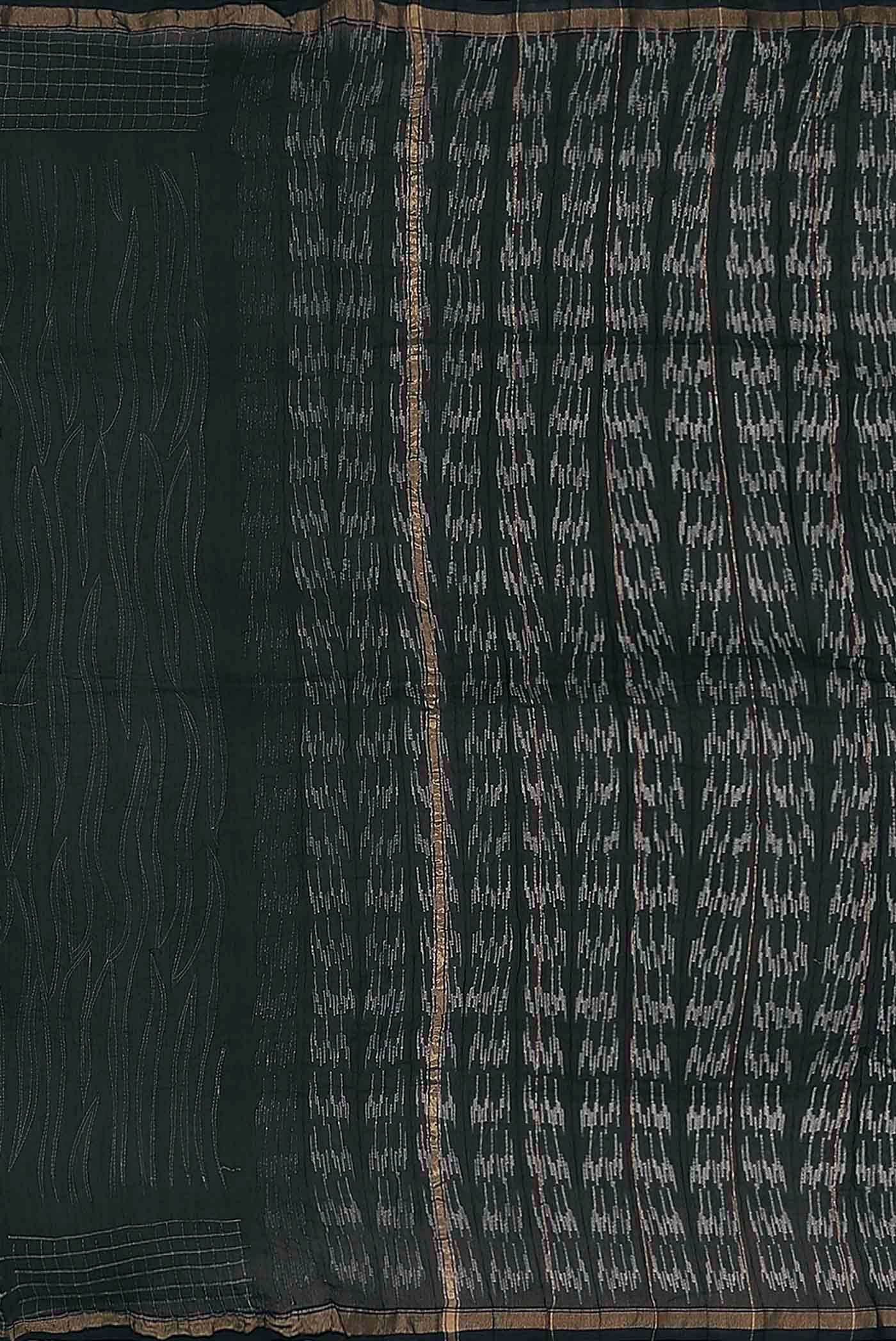 Black Chanderi Silk Cotton Saree