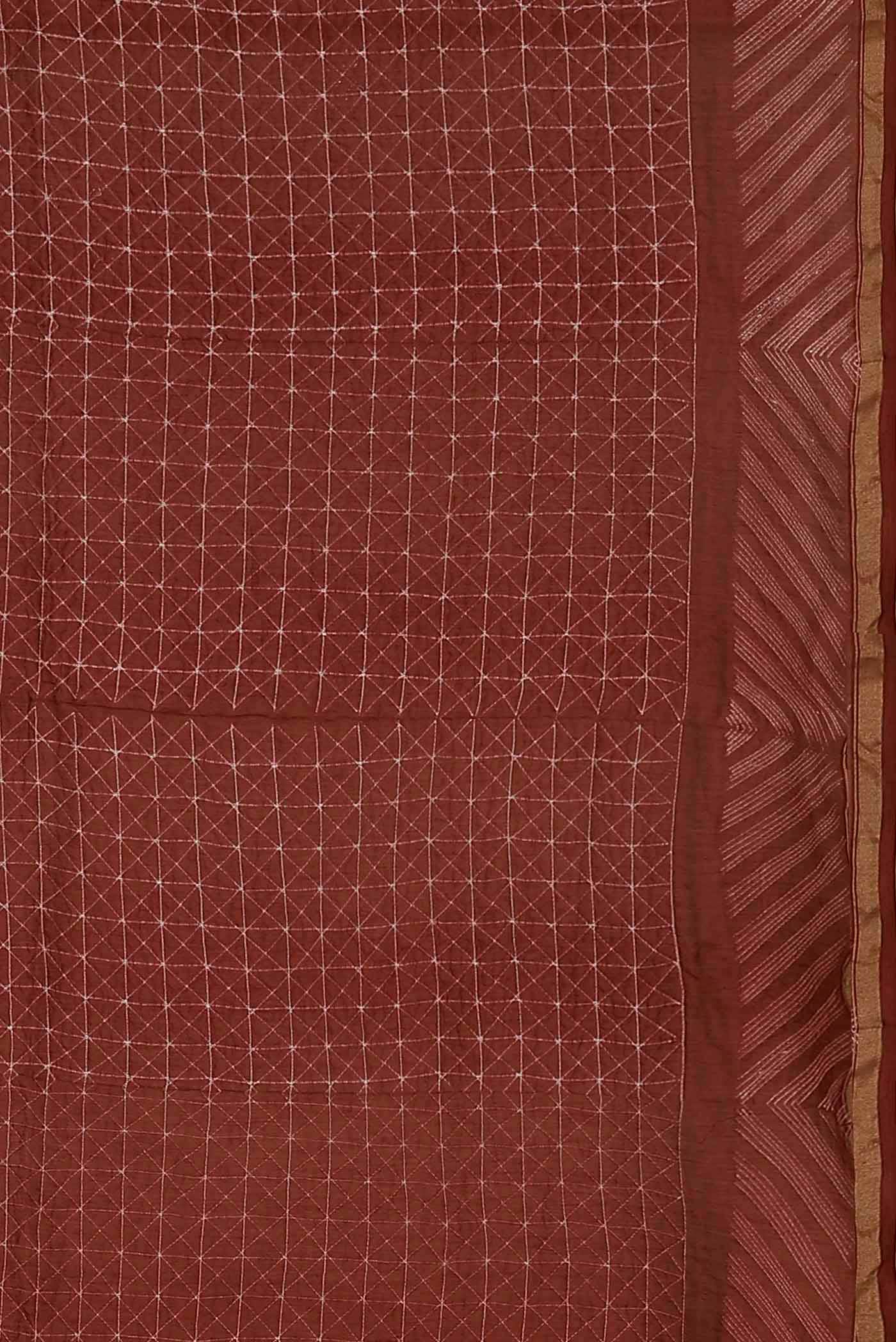 Red Chanderi Silk Cotton Saree