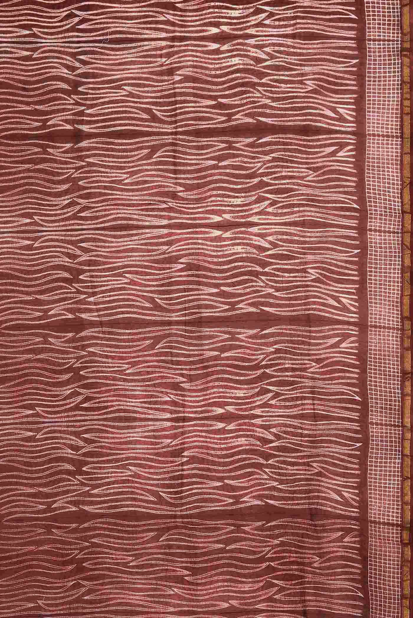 Maroon Chanderi Silk Cotton Saree