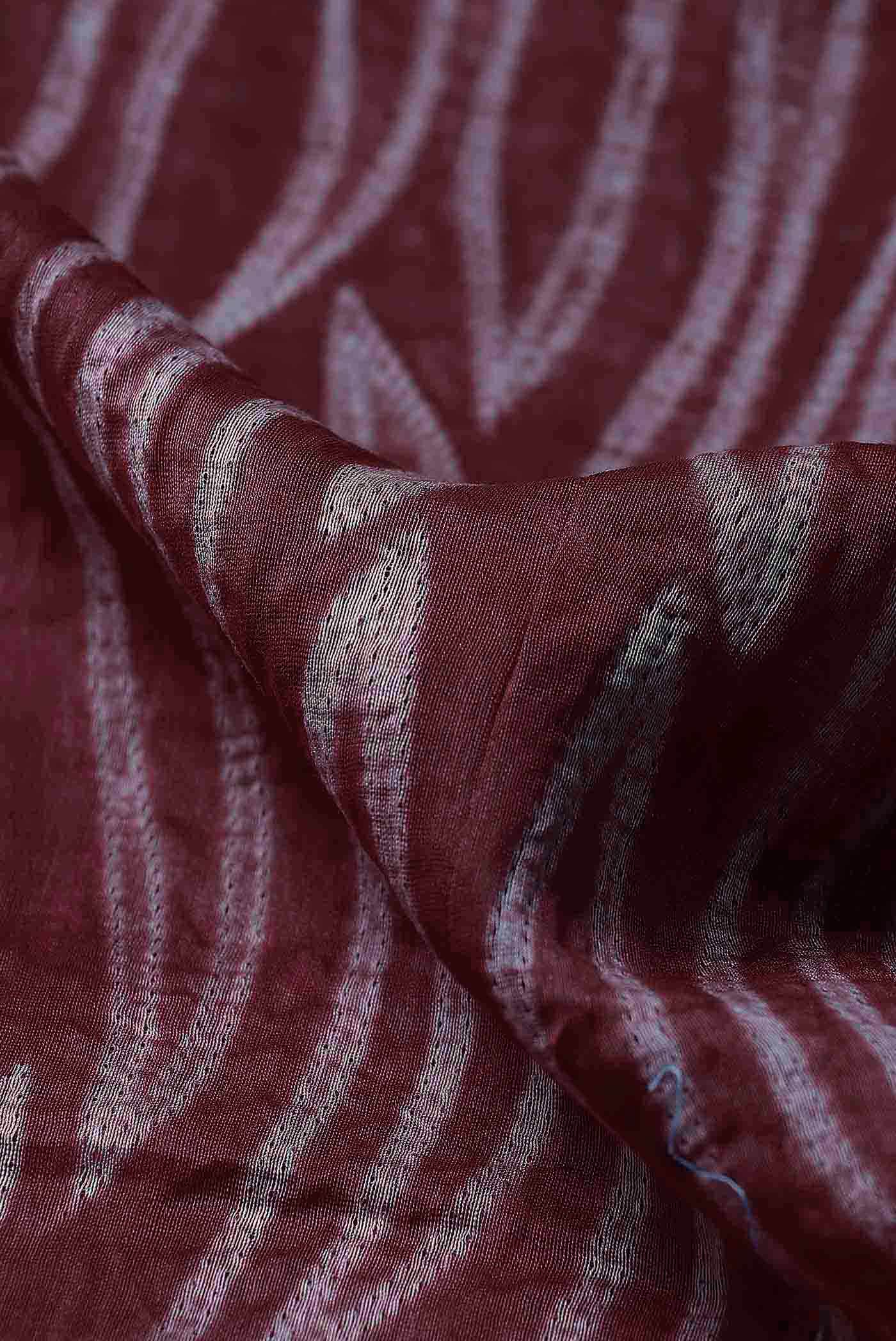 Maroon Chanderi Silk Cotton Saree