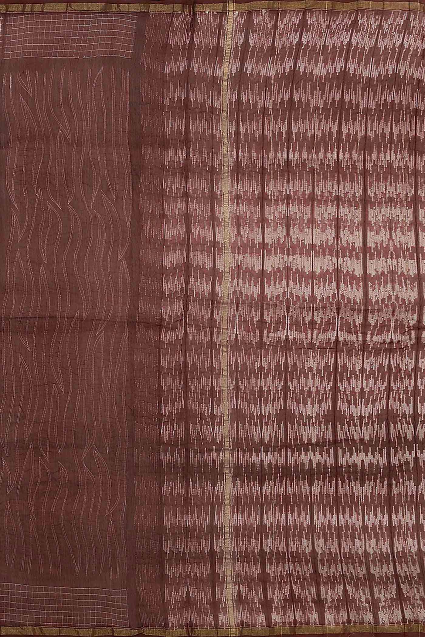 Maroon Chanderi Silk Cotton Saree