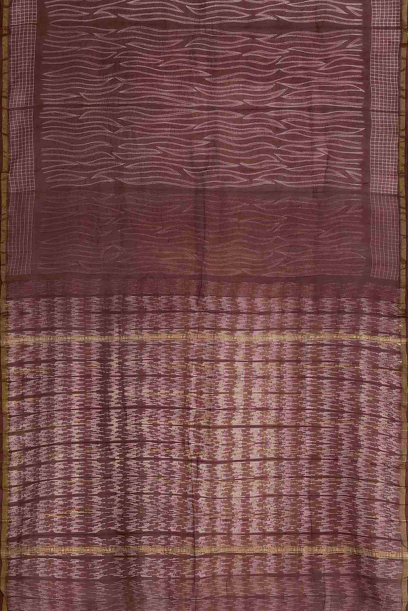 Maroon Chanderi Silk Cotton Saree