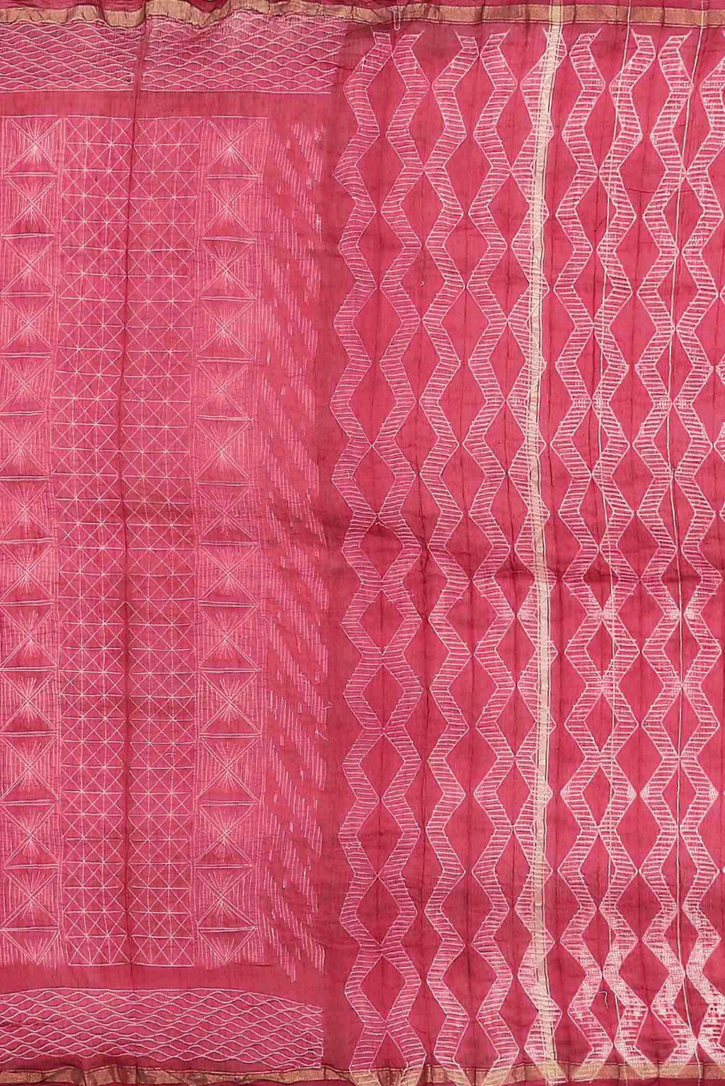 Pink Chanderi Silk Cotton Saree