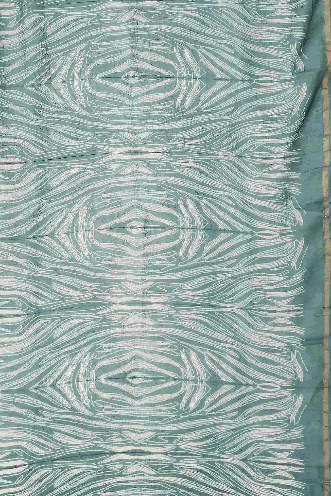 Grey Chanderi Silk Cotton Saree