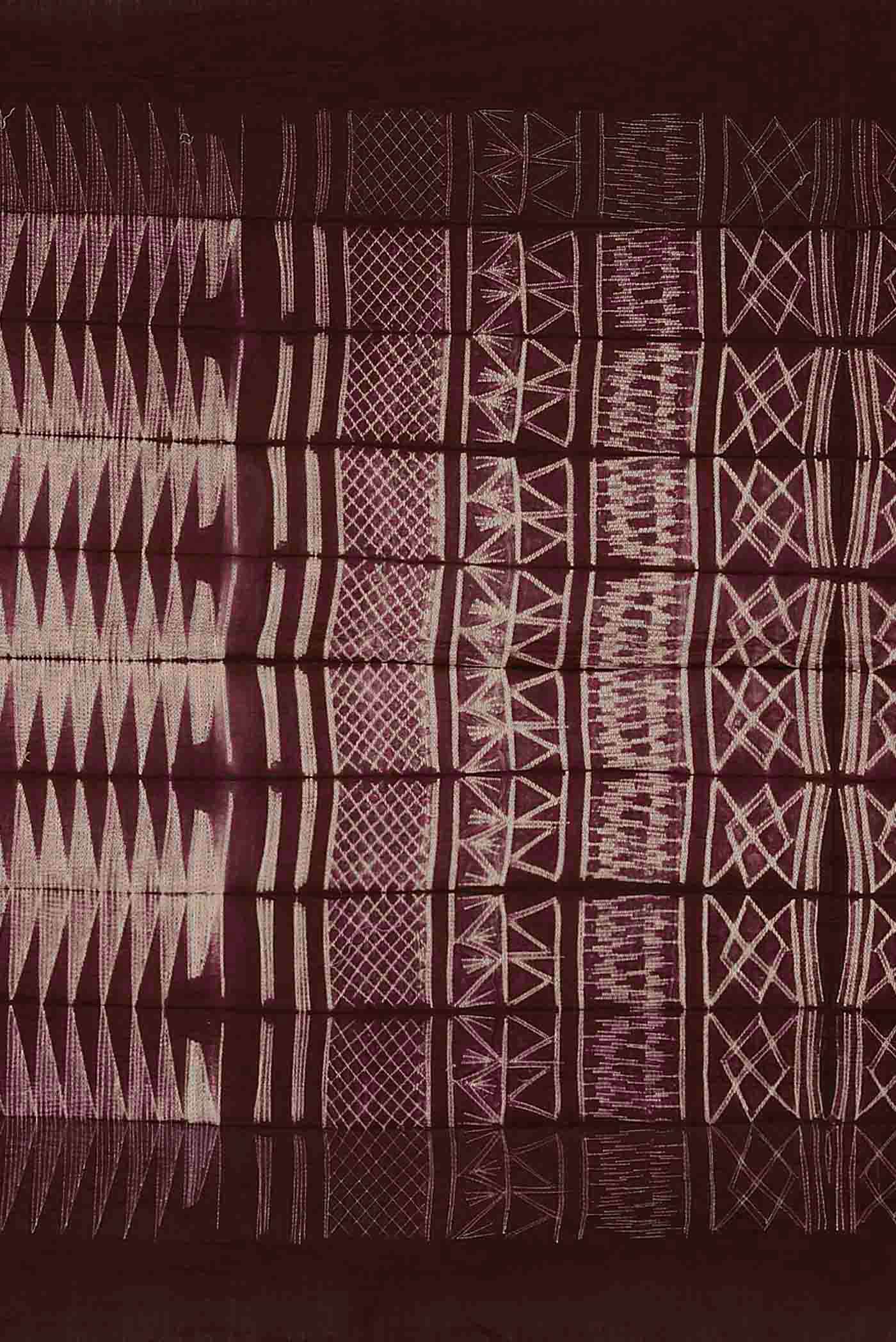 Brown Chanderi Silk Cotton Saree