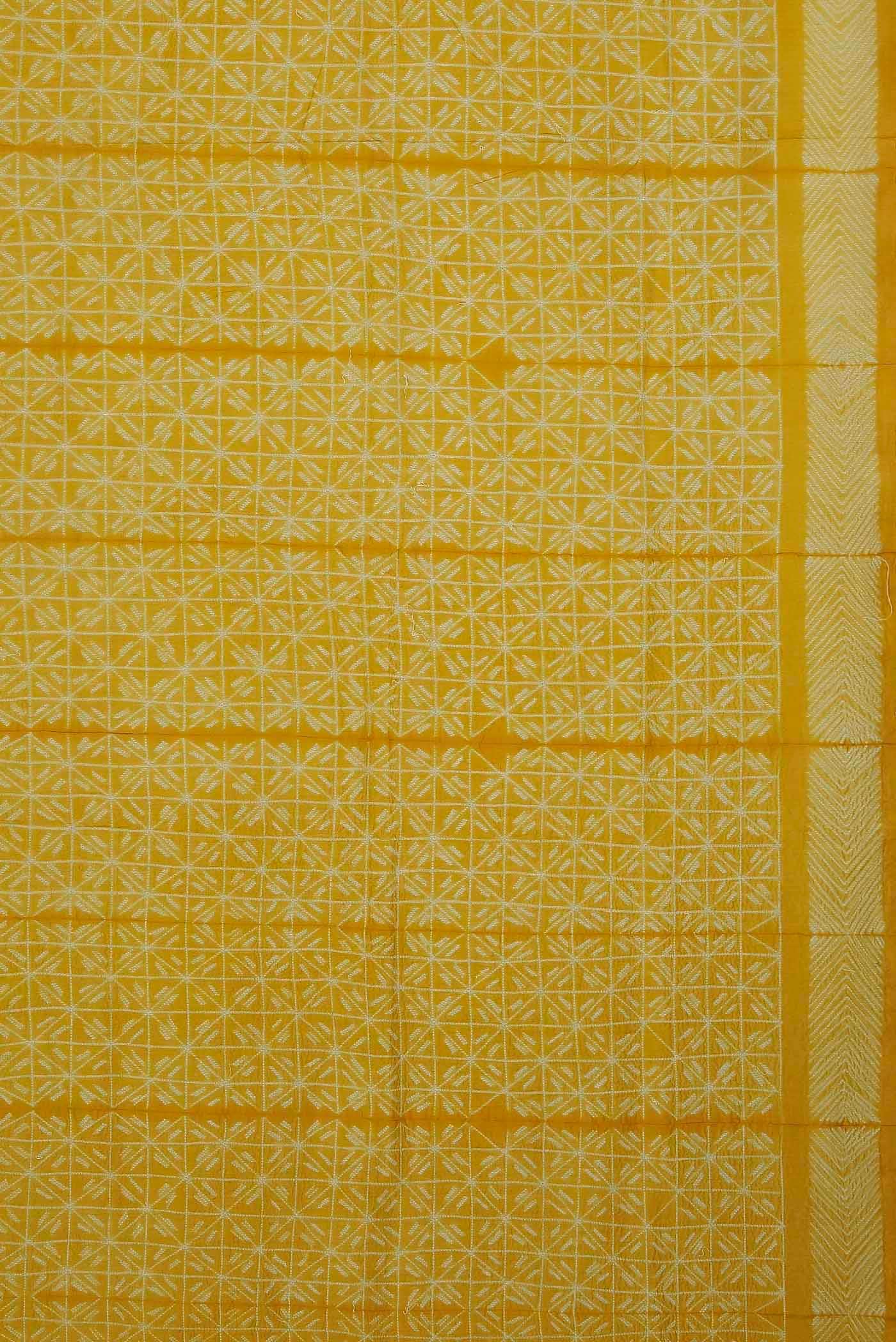 Yellow Chanderi Silk Cotton Saree