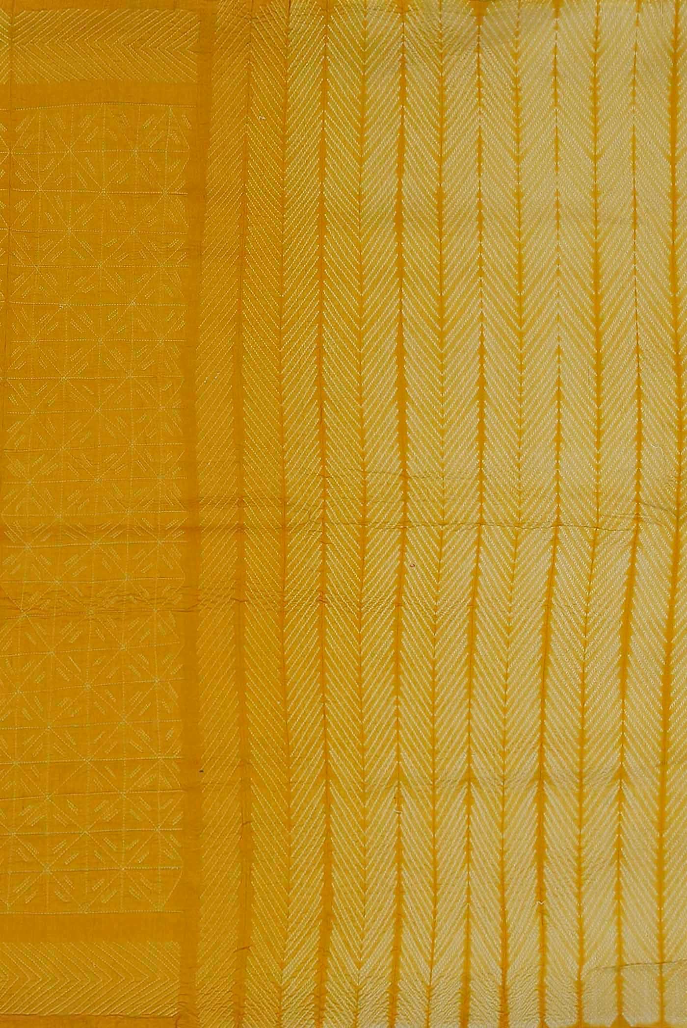 Yellow Chanderi Silk Cotton Saree