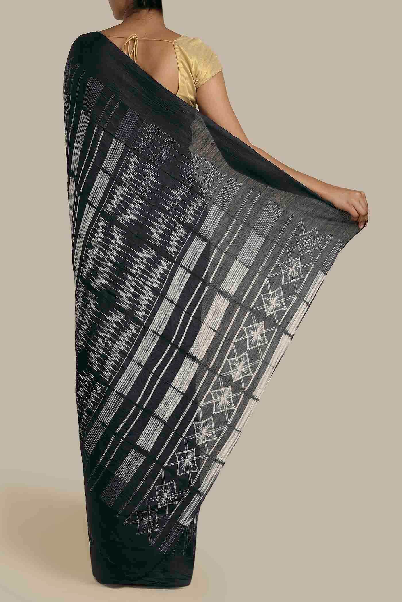Blue Chanderi Silk Cotton Saree