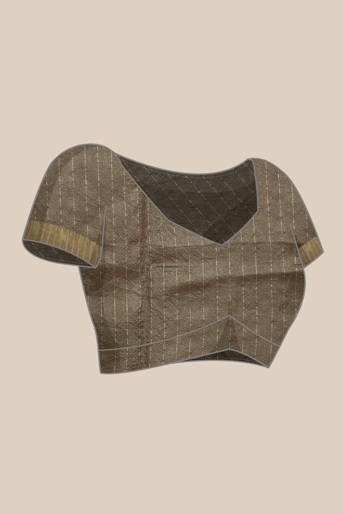 Brown Chanderi Silk Cotton Saree