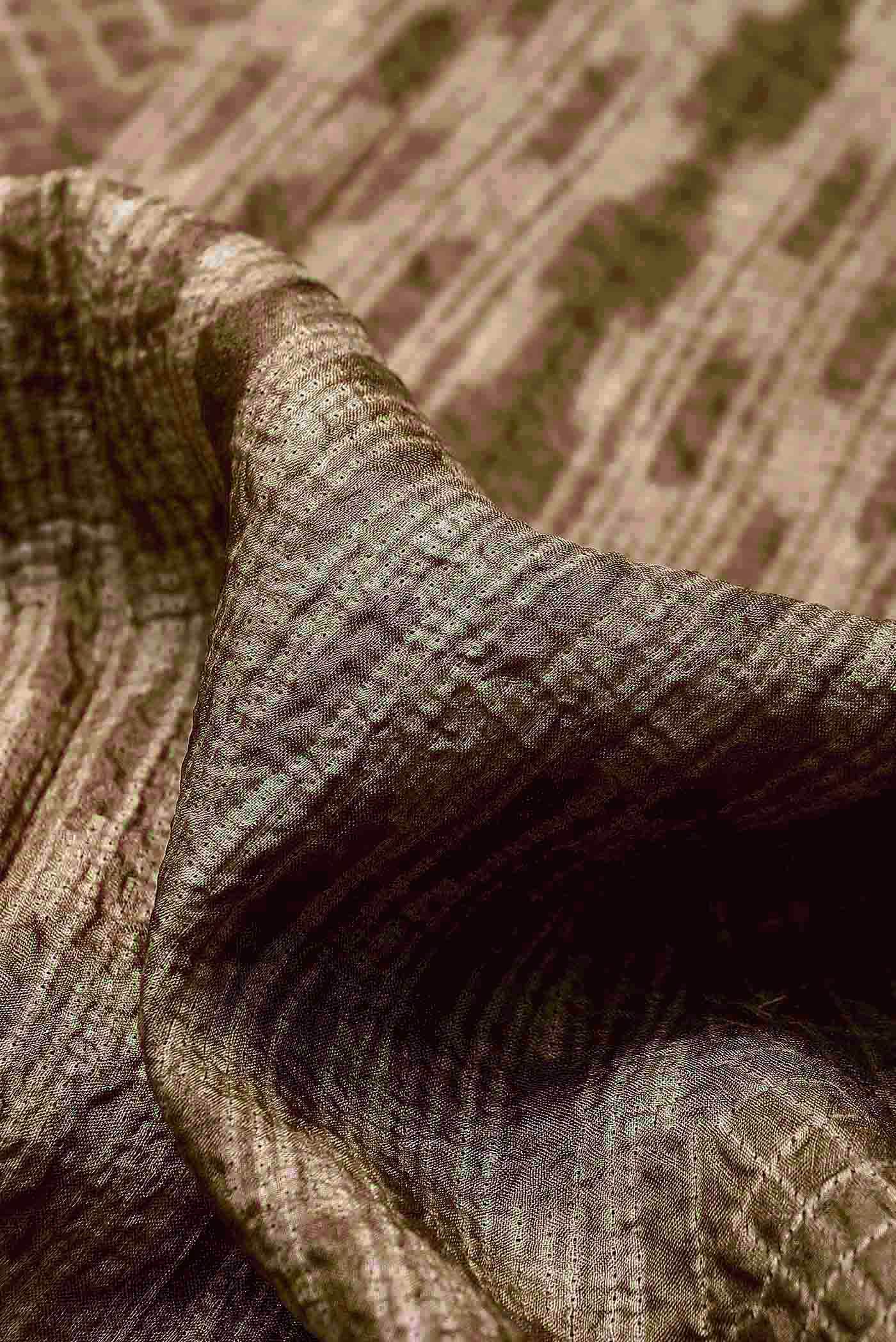 Brown Chanderi Silk Cotton Saree