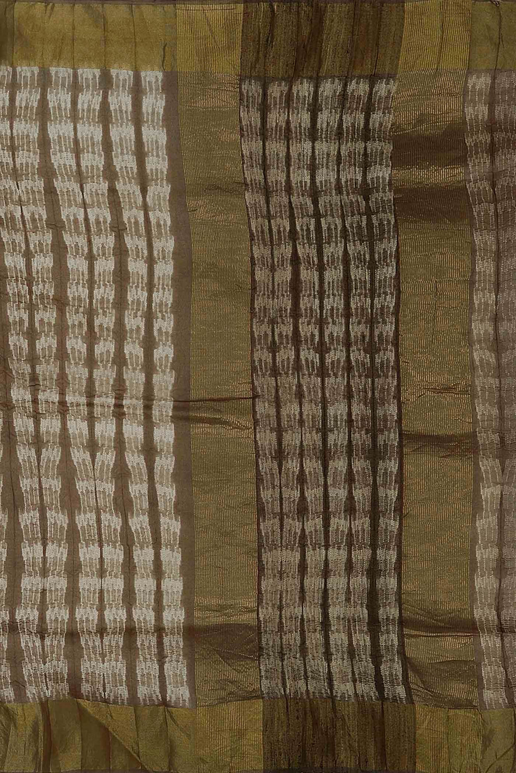 Brown Chanderi Silk Cotton Saree