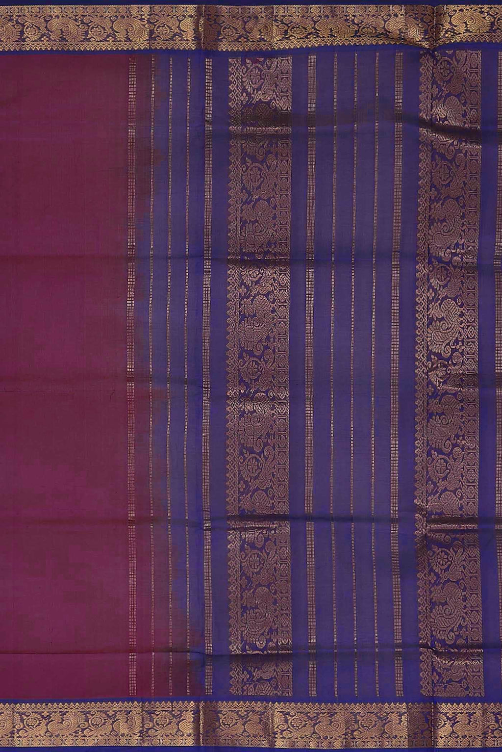 Purple Silk Cotton Saree