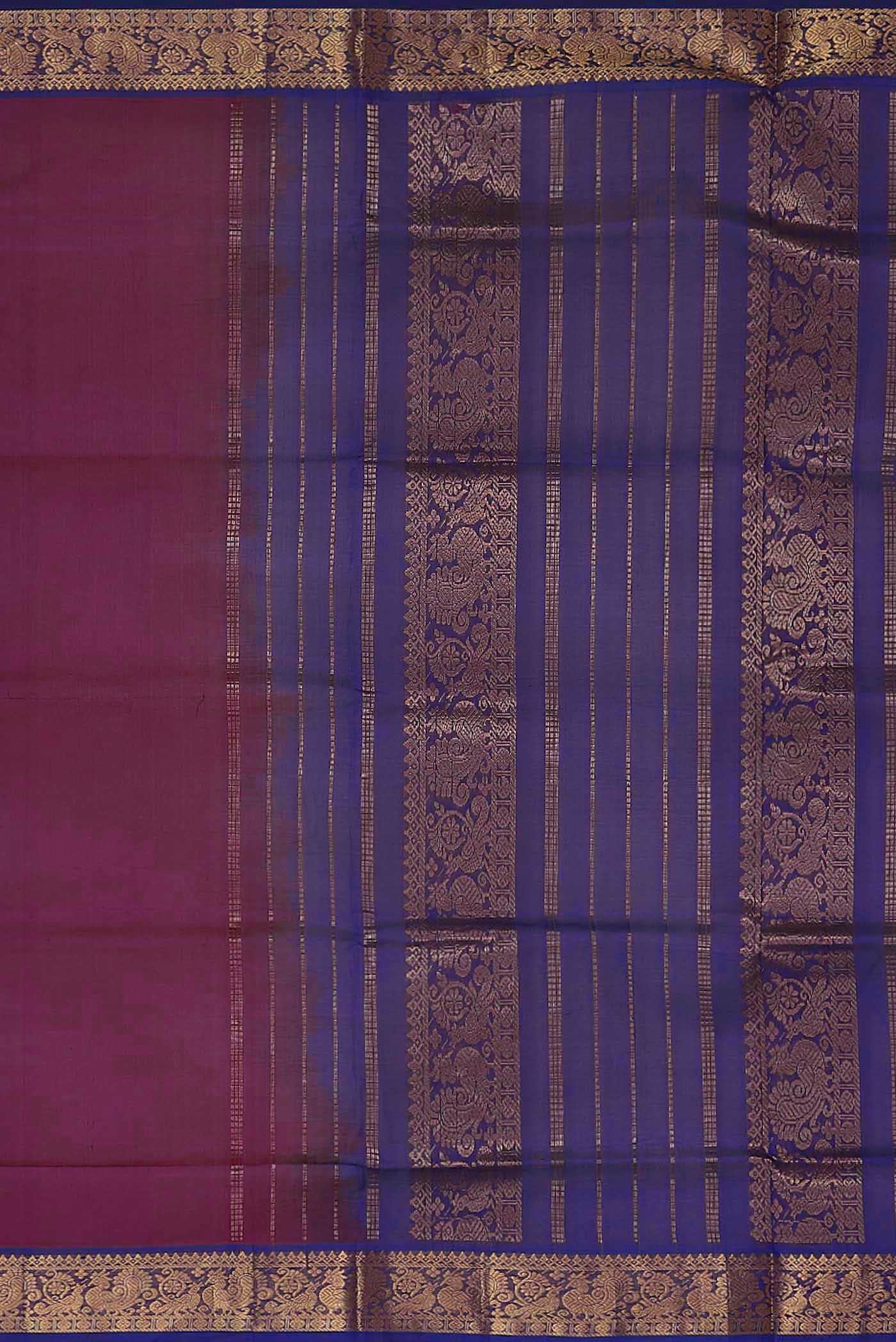 Purple Silk Cotton Saree