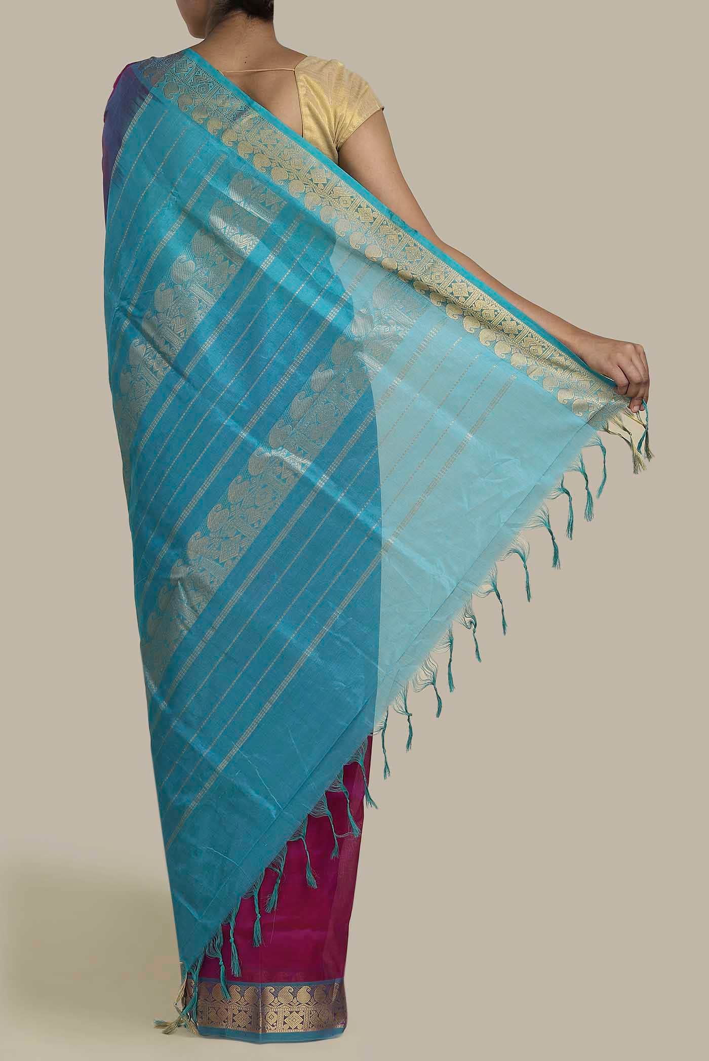Pink Silk Cotton Saree