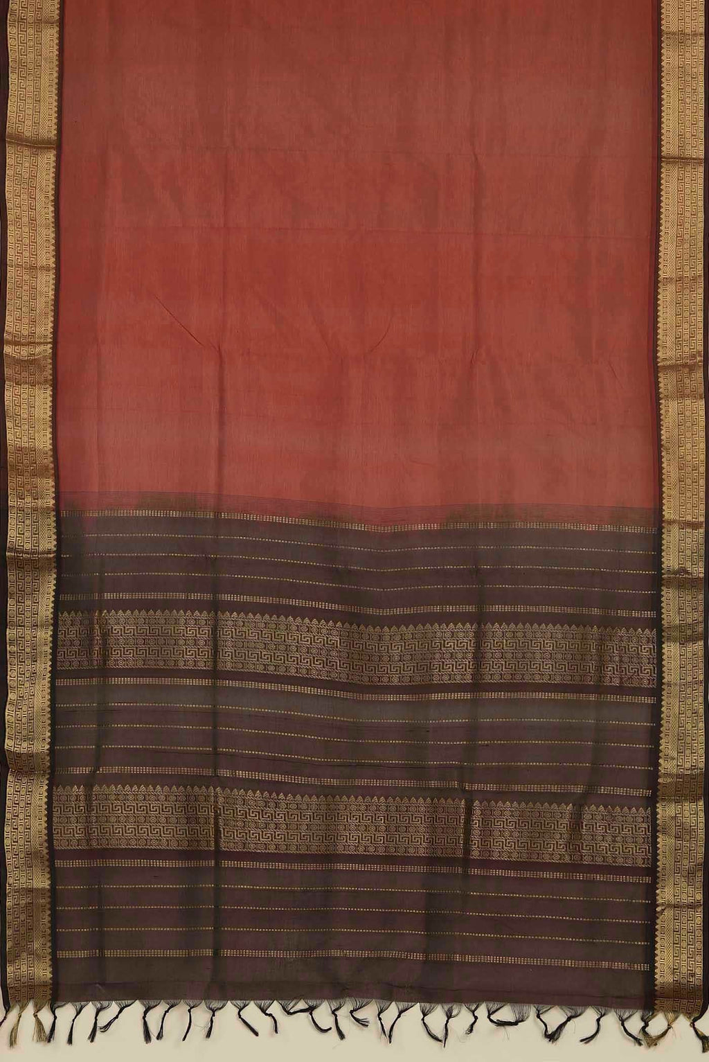 Orange Silk Cotton Saree