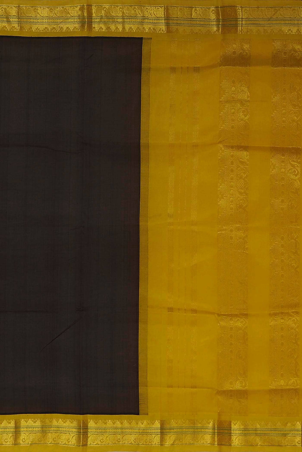 Brown Silk Cotton Saree