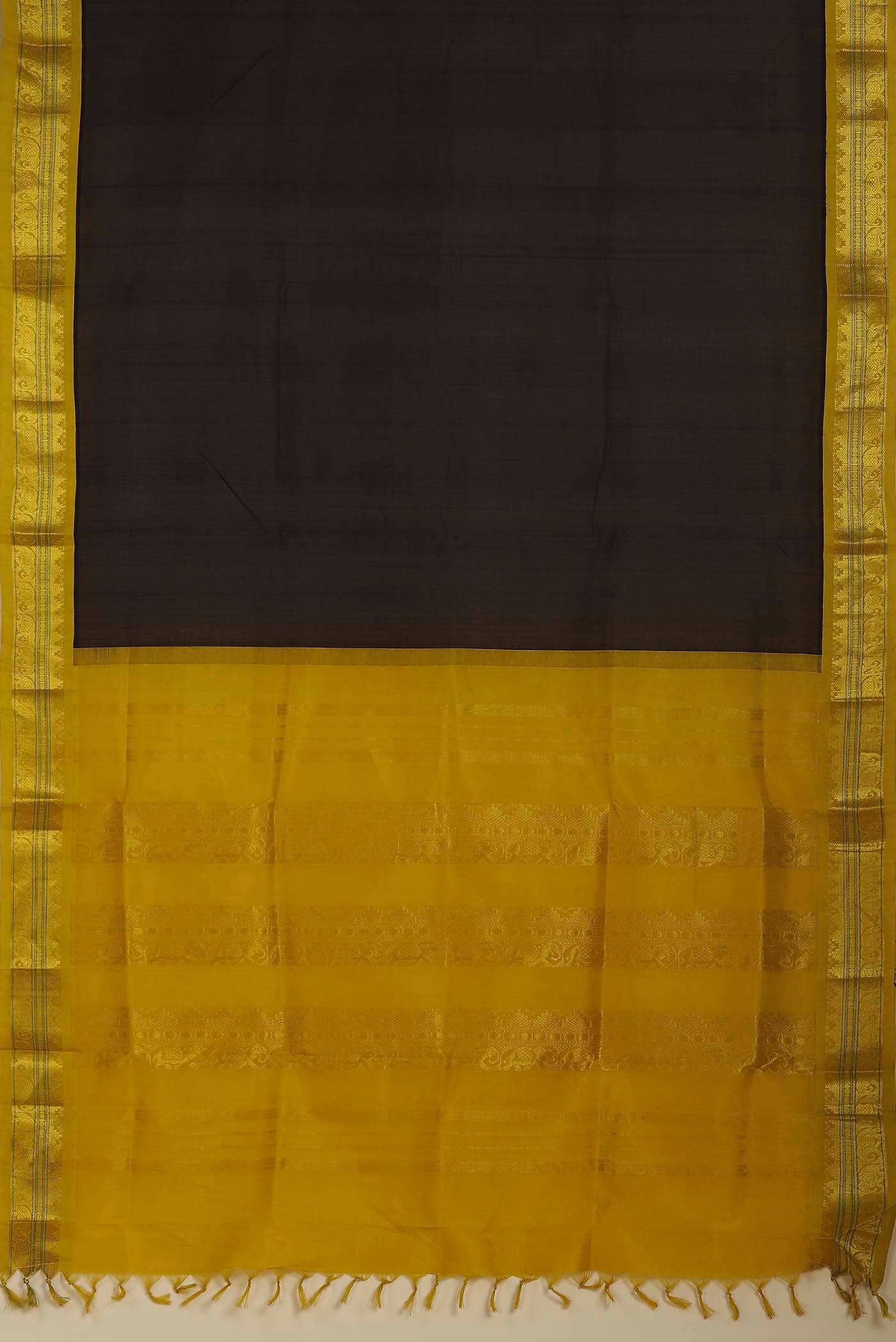 Brown Silk Cotton Saree