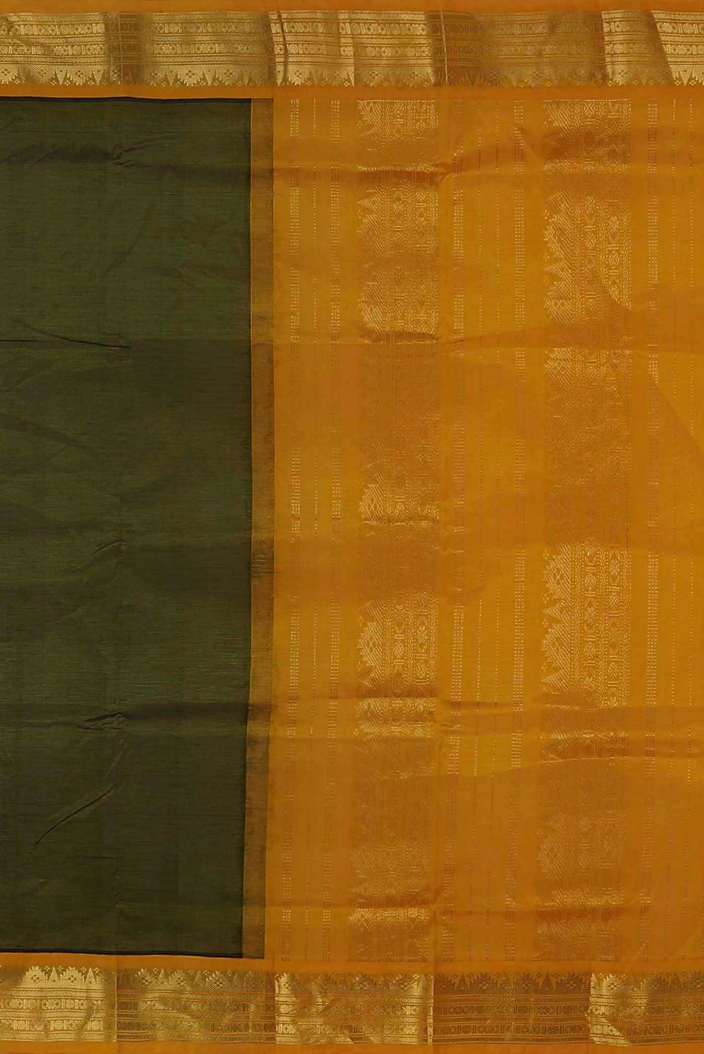 Green Silk Cotton Saree