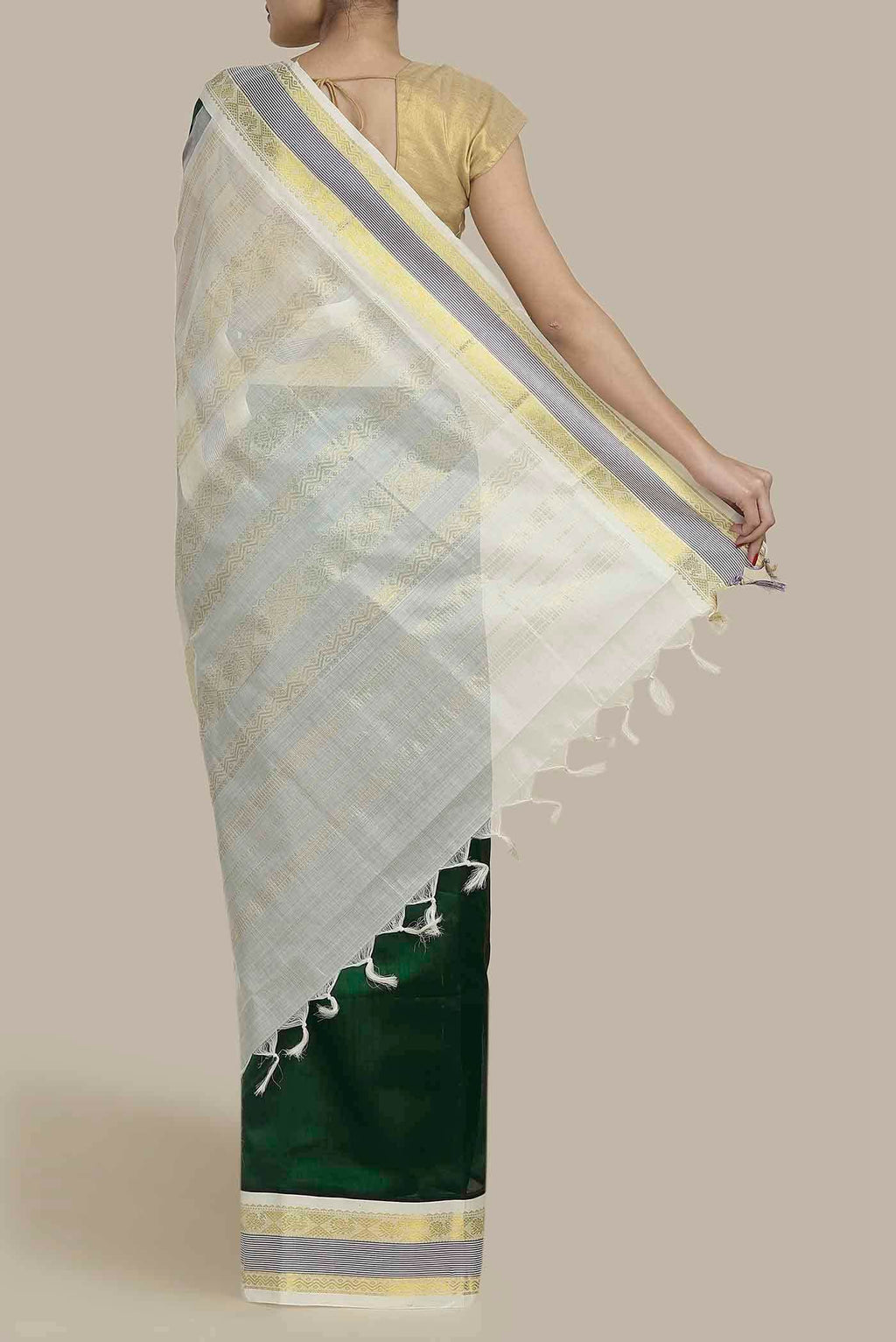 Green Silk Cotton Saree
