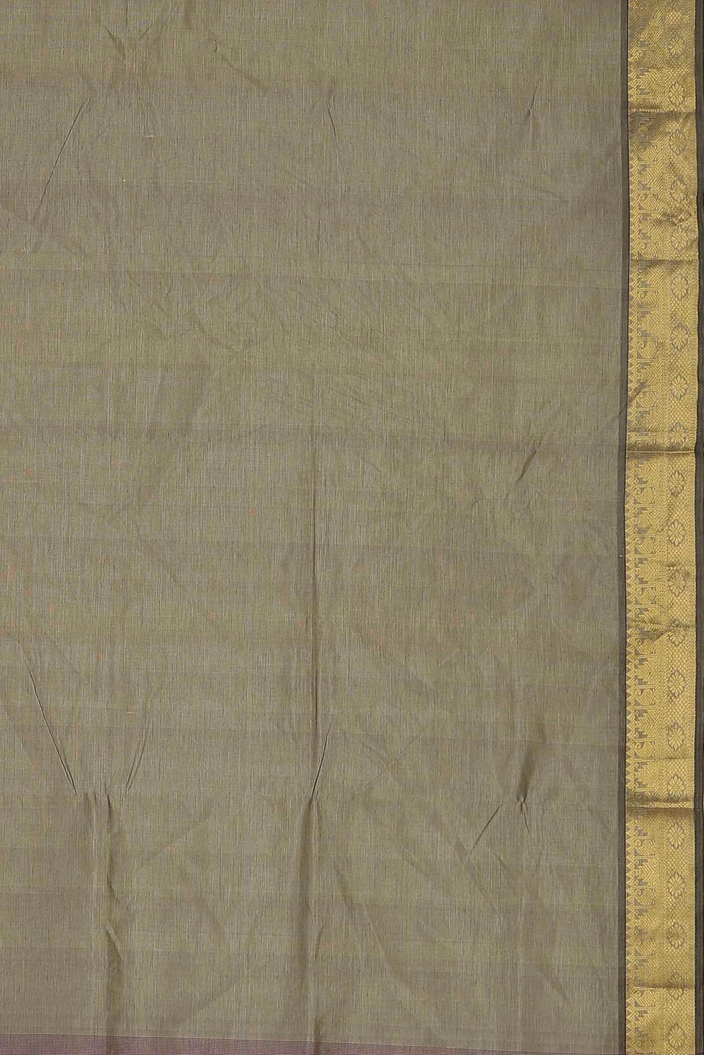 Grey Silk Cotton Saree