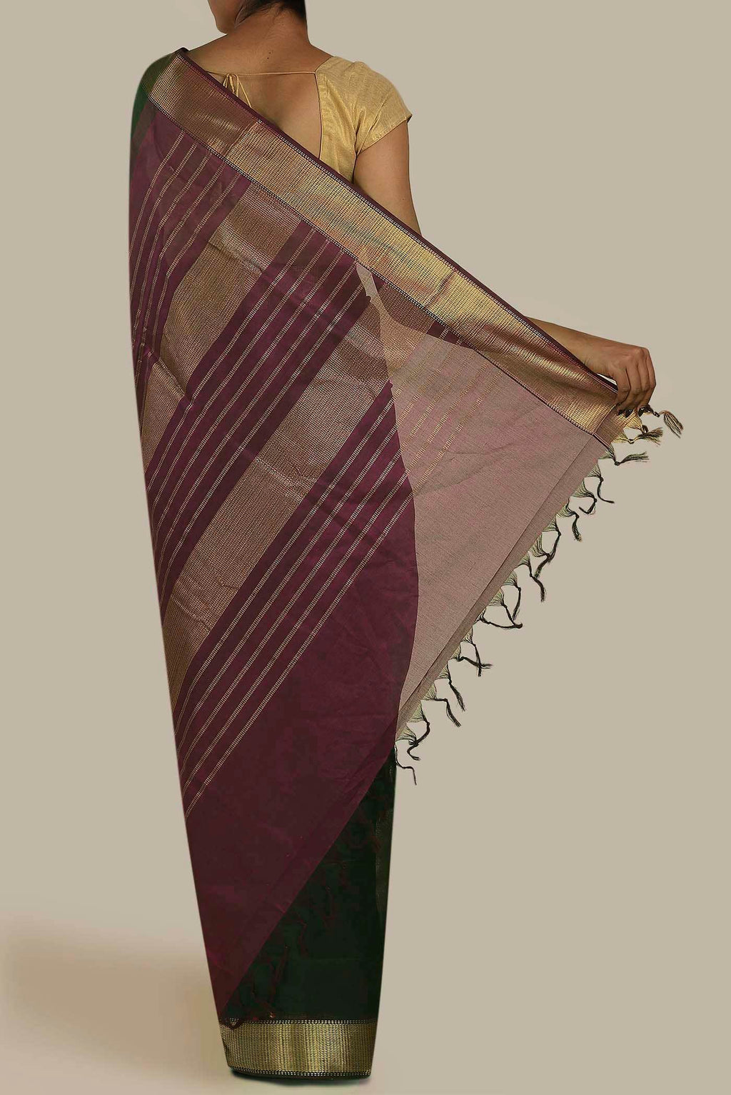 Green Silk Cotton Saree
