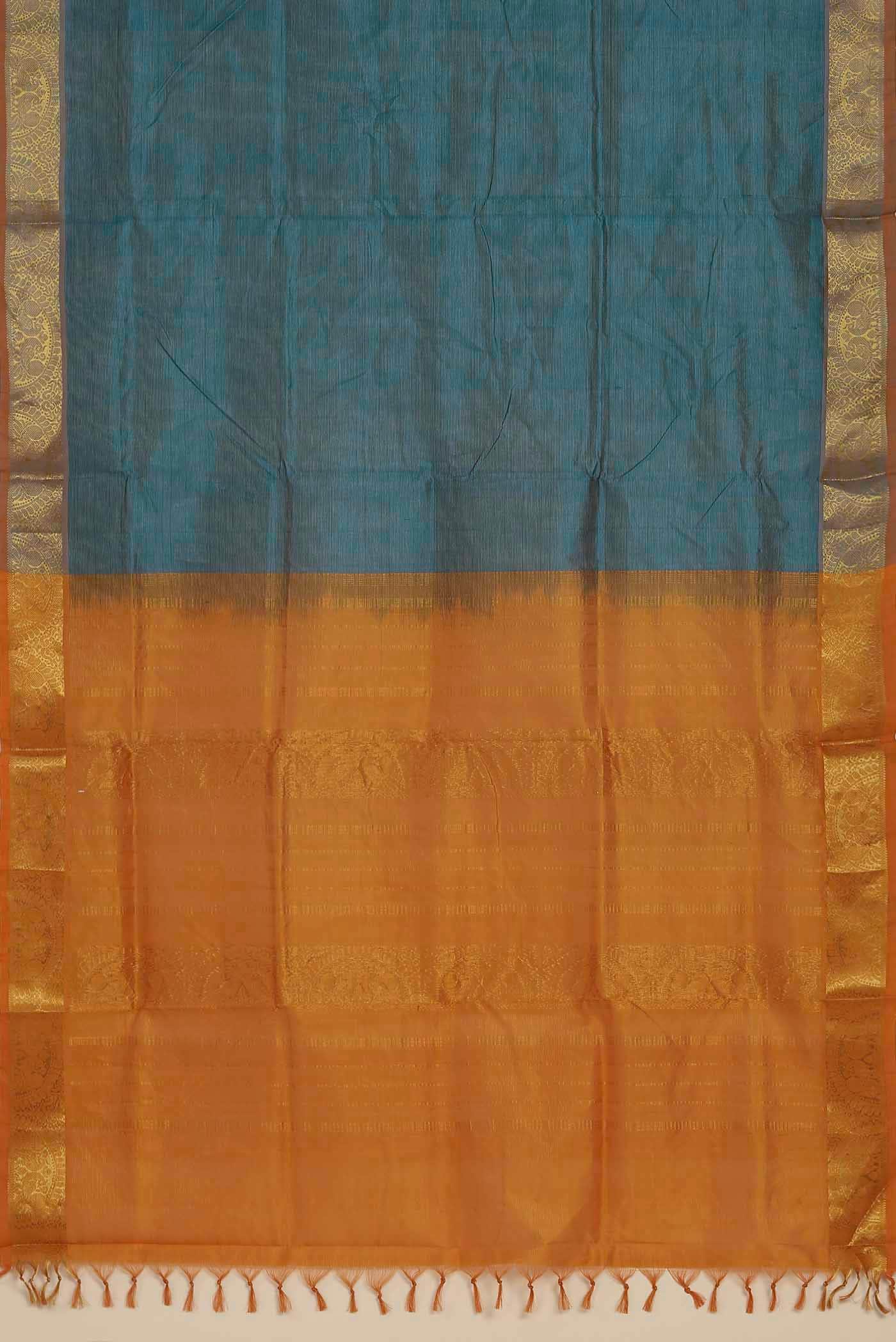 Blue Silk Cotton Saree