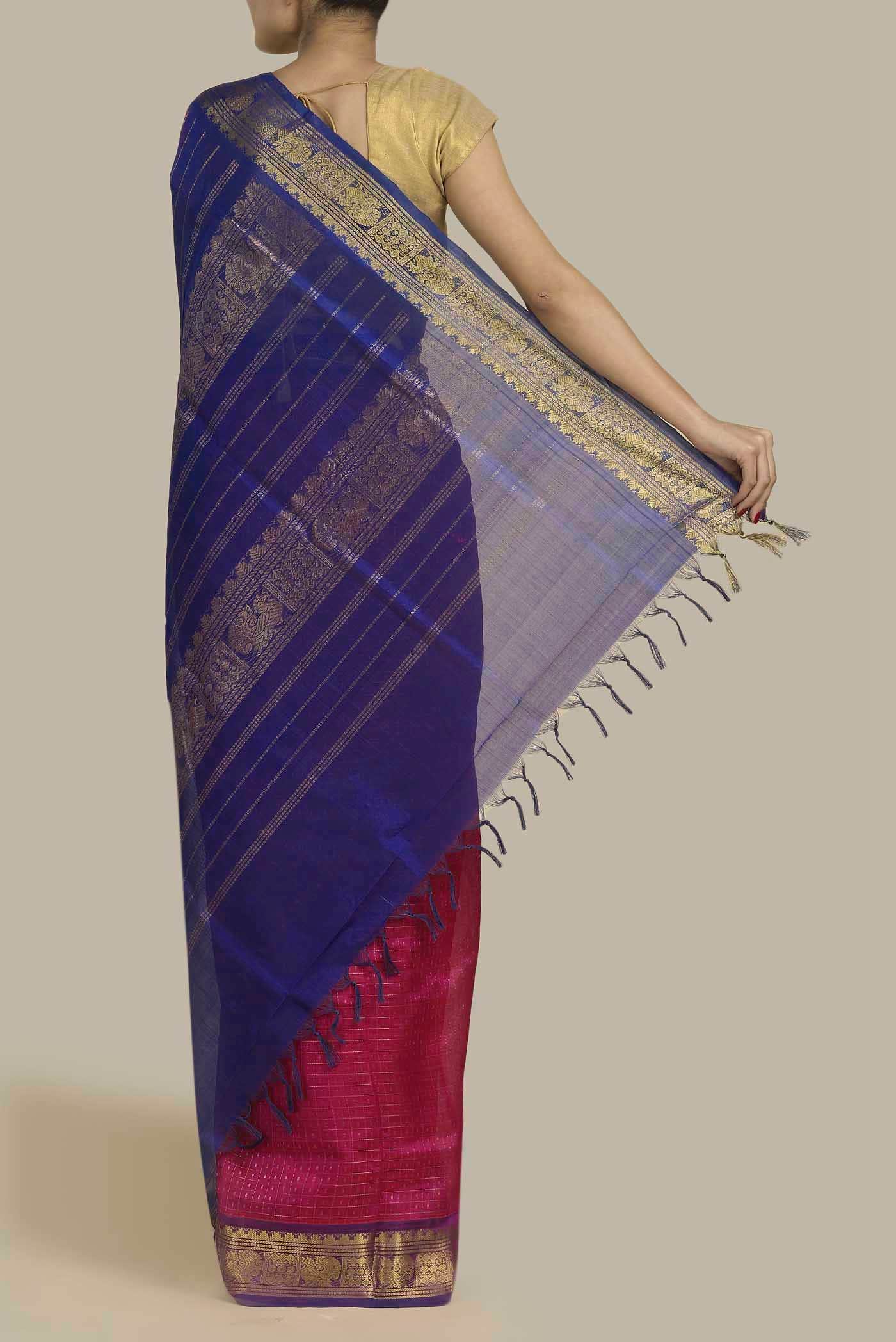 Pink Silk Cotton Saree