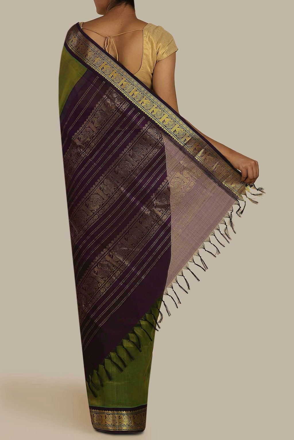 Green Silk Cotton Saree