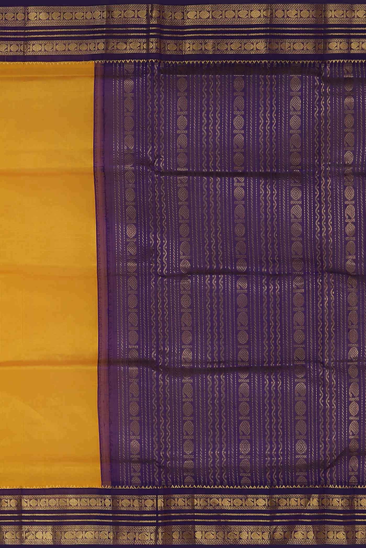 Yellow Silk Cotton Saree