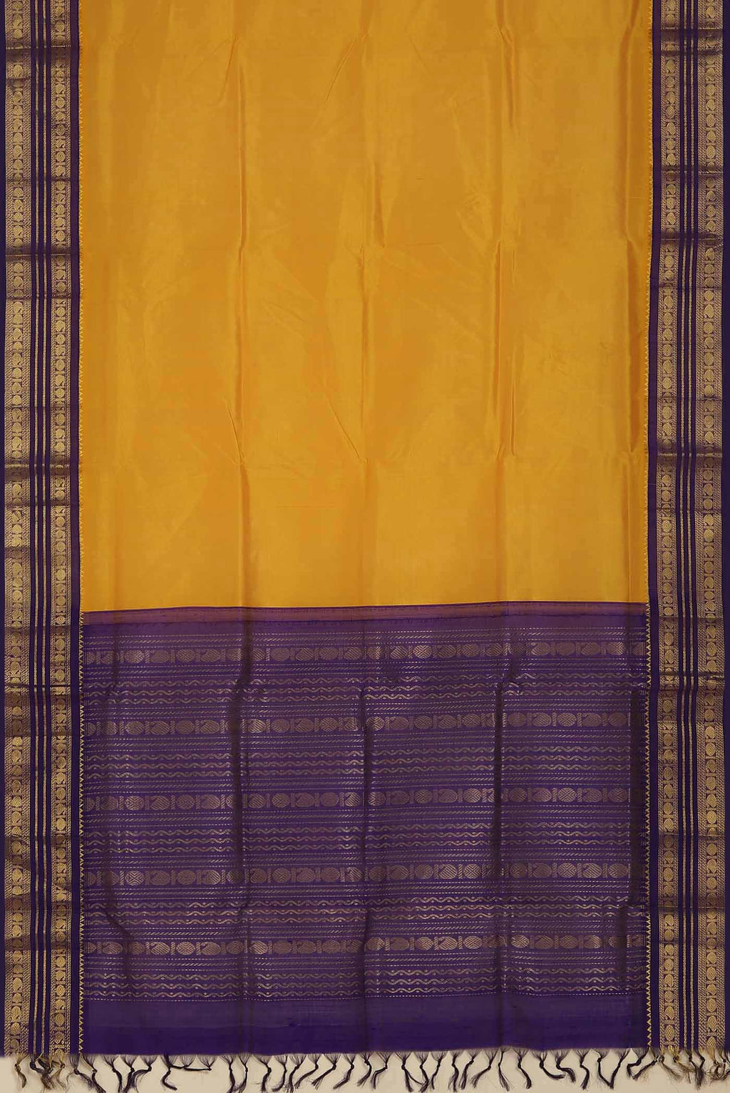 Yellow Silk Cotton Saree