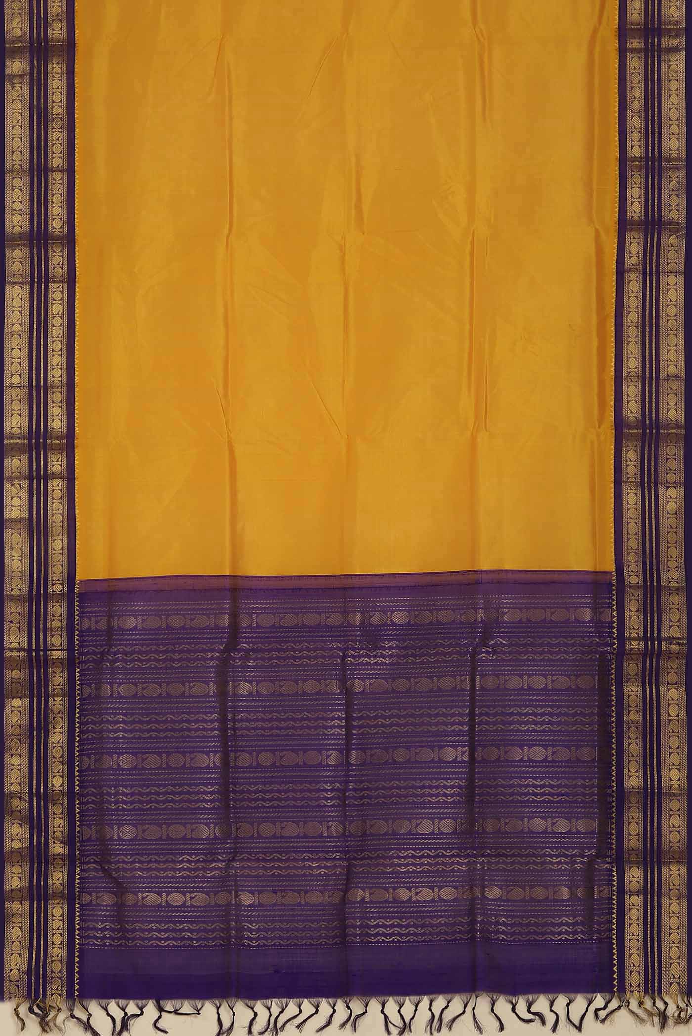 Yellow Silk Cotton Saree