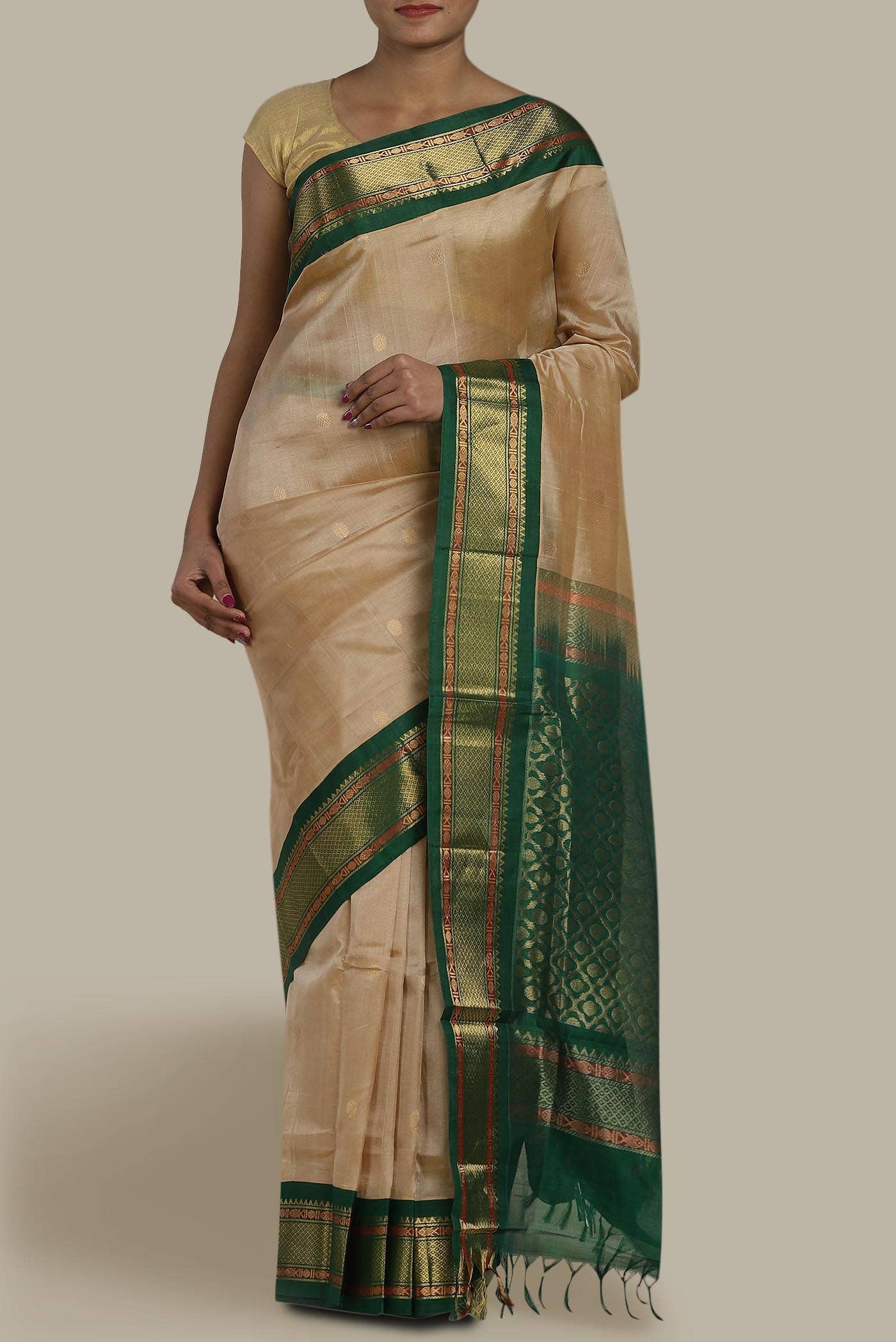 Sandal Silk Cotton Saree