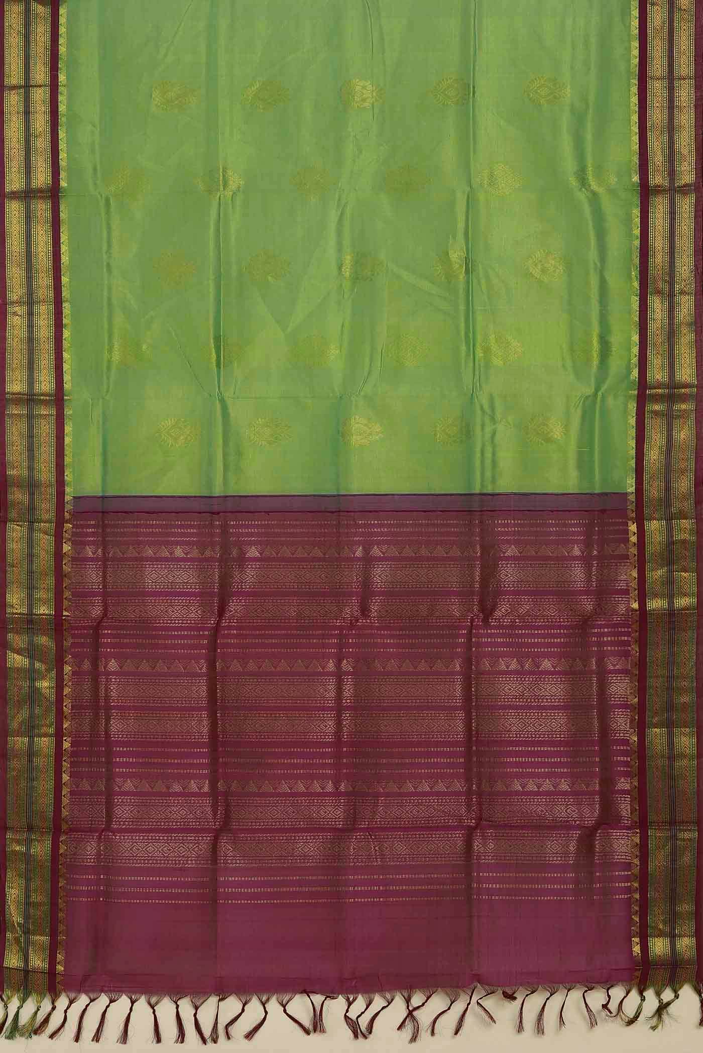 Green Silk Cotton Saree