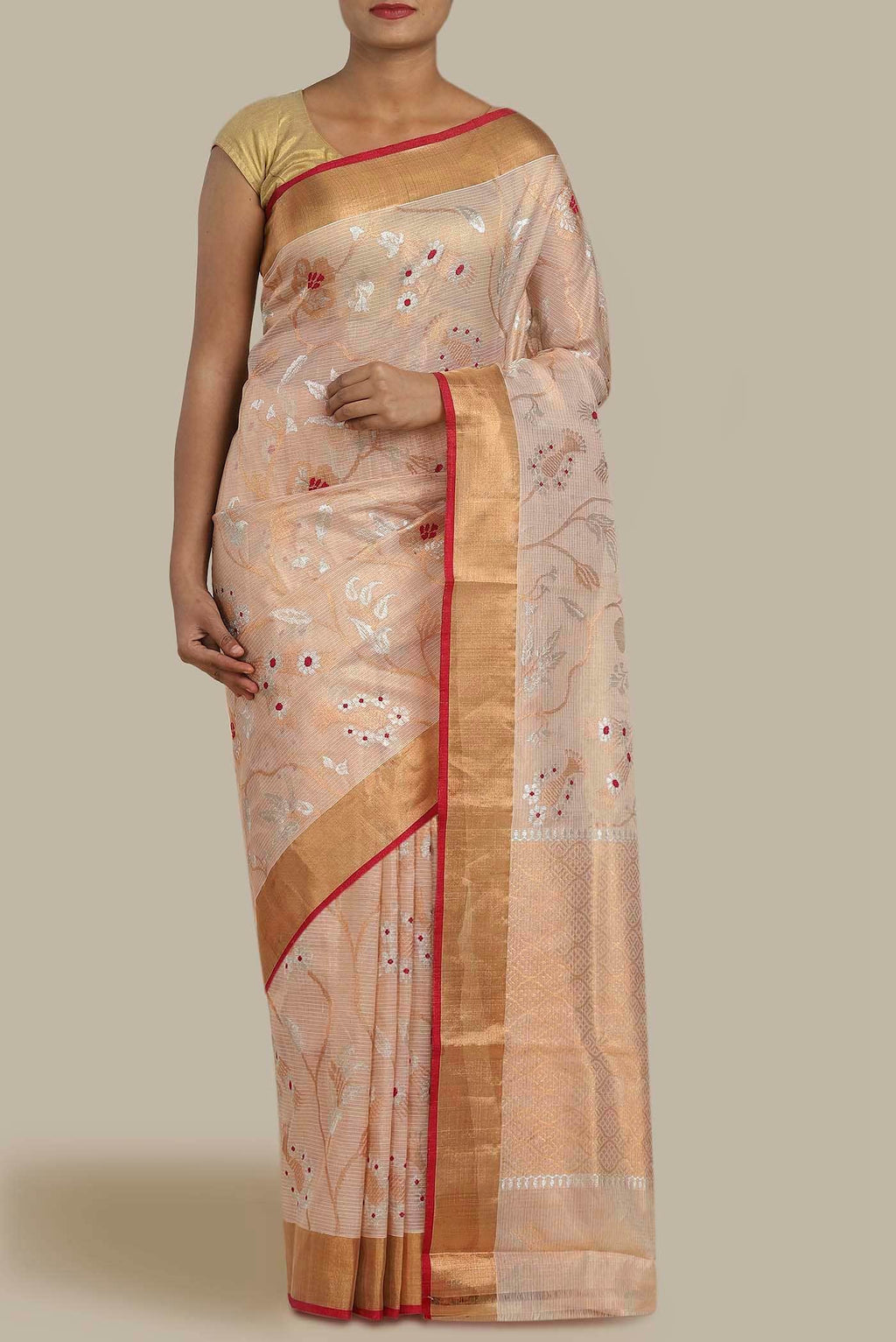 Gold Kota Silk Saree