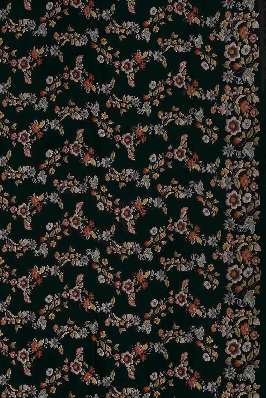 Black Printed Silk Saree