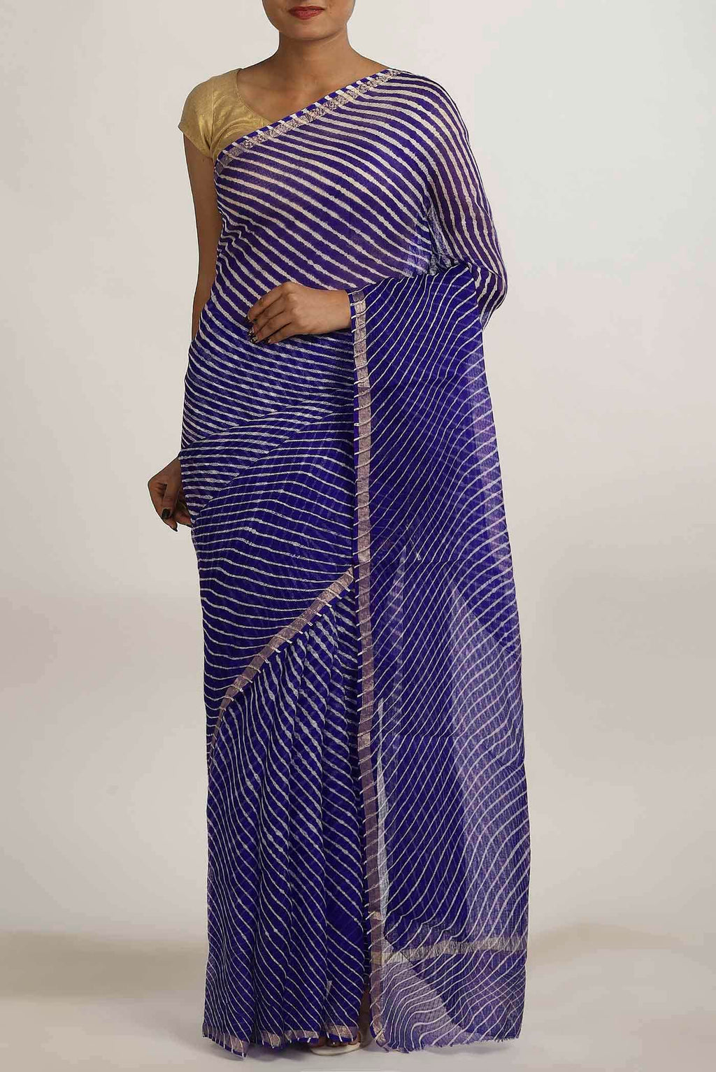 Blue Georgette Saree