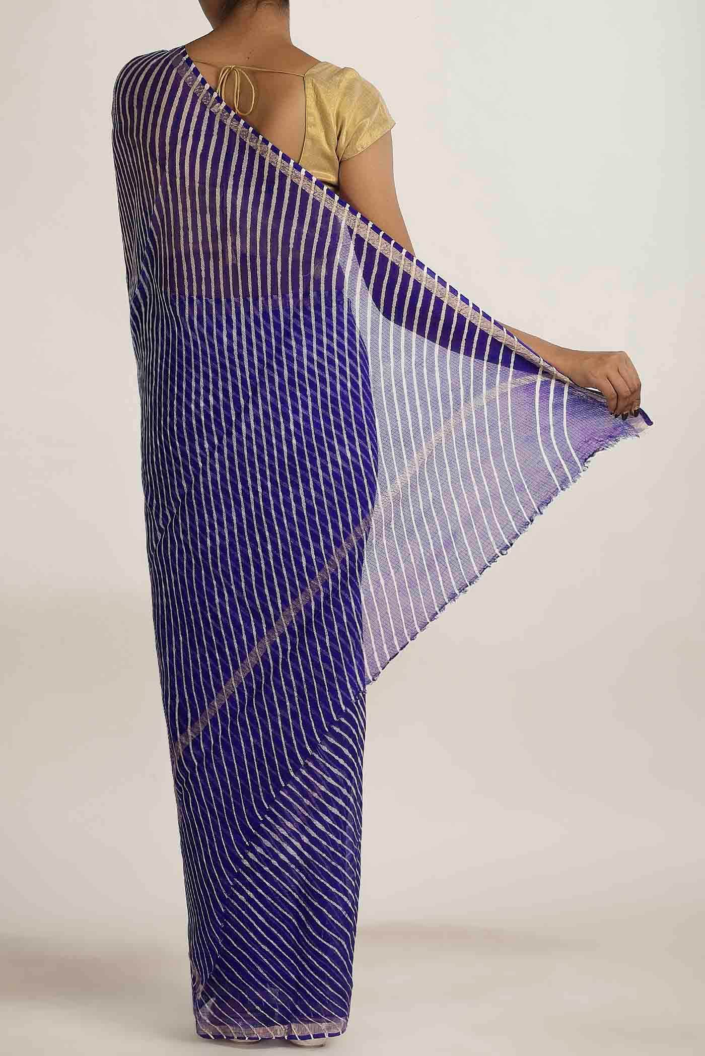 Blue Georgette Saree