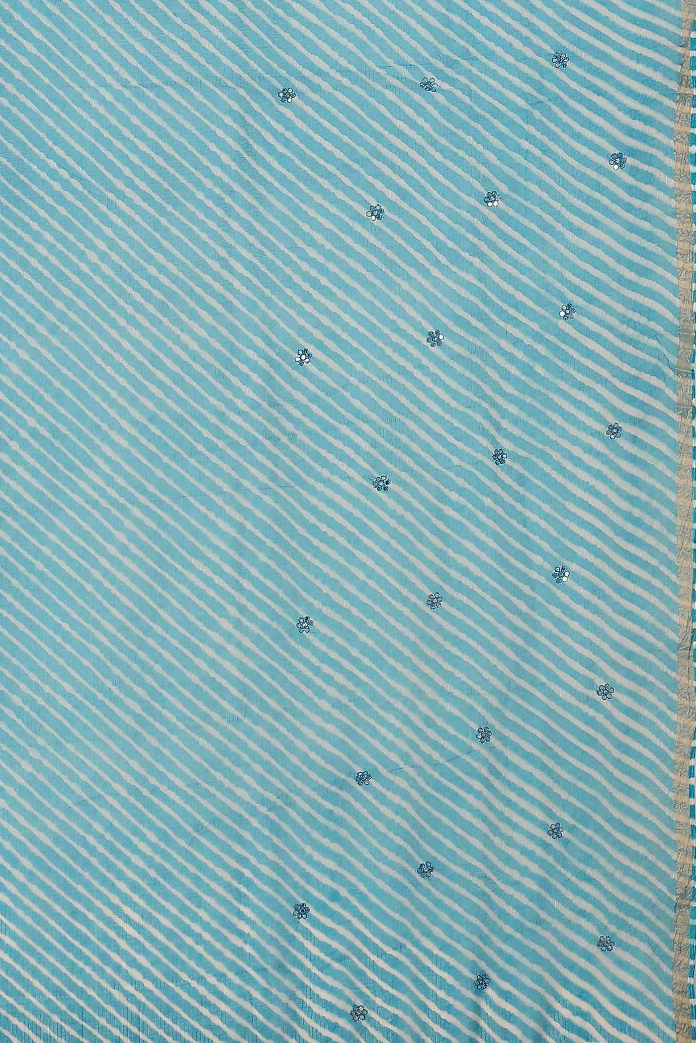 Blue Bandhani Georgette Saree