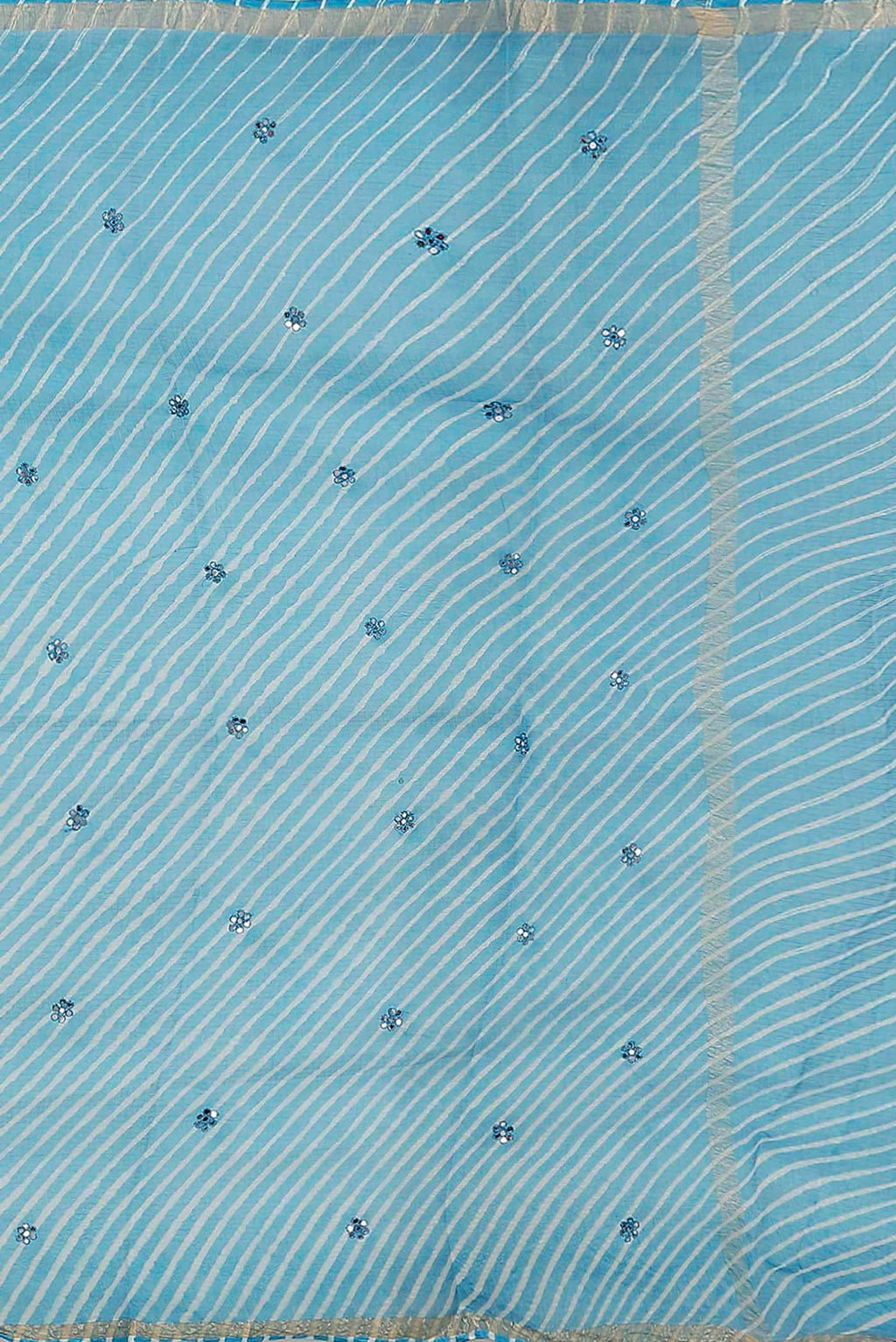 Blue Bandhani Georgette Saree