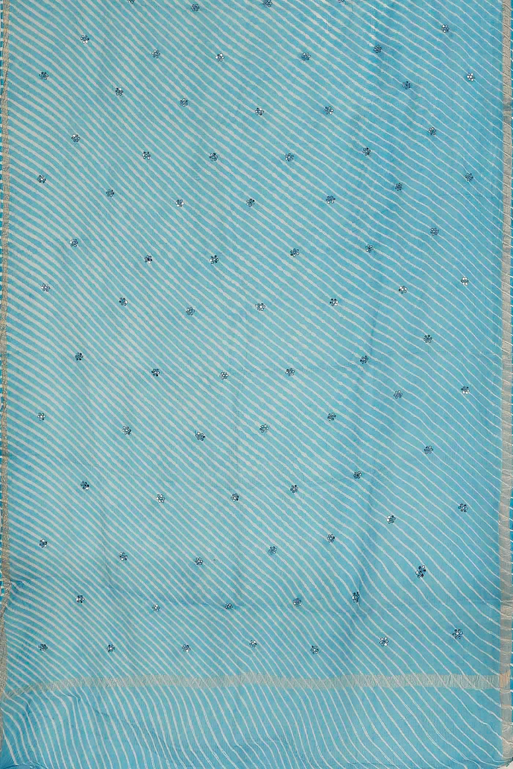Blue Bandhani Georgette Saree