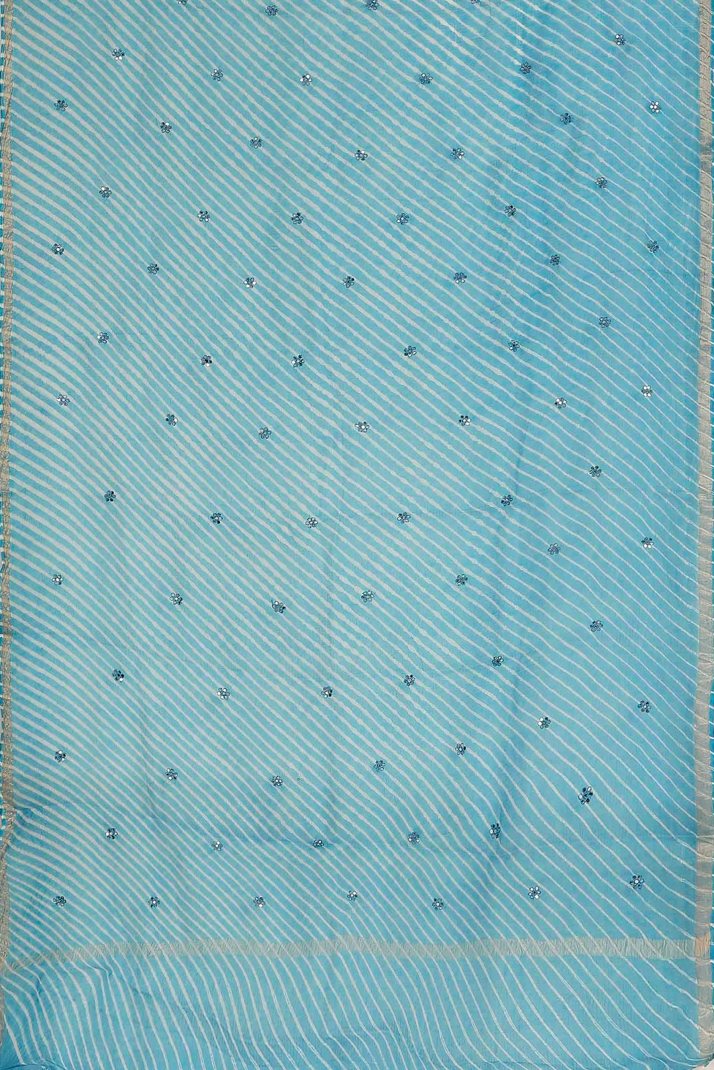 Blue Bandhani Georgette Saree