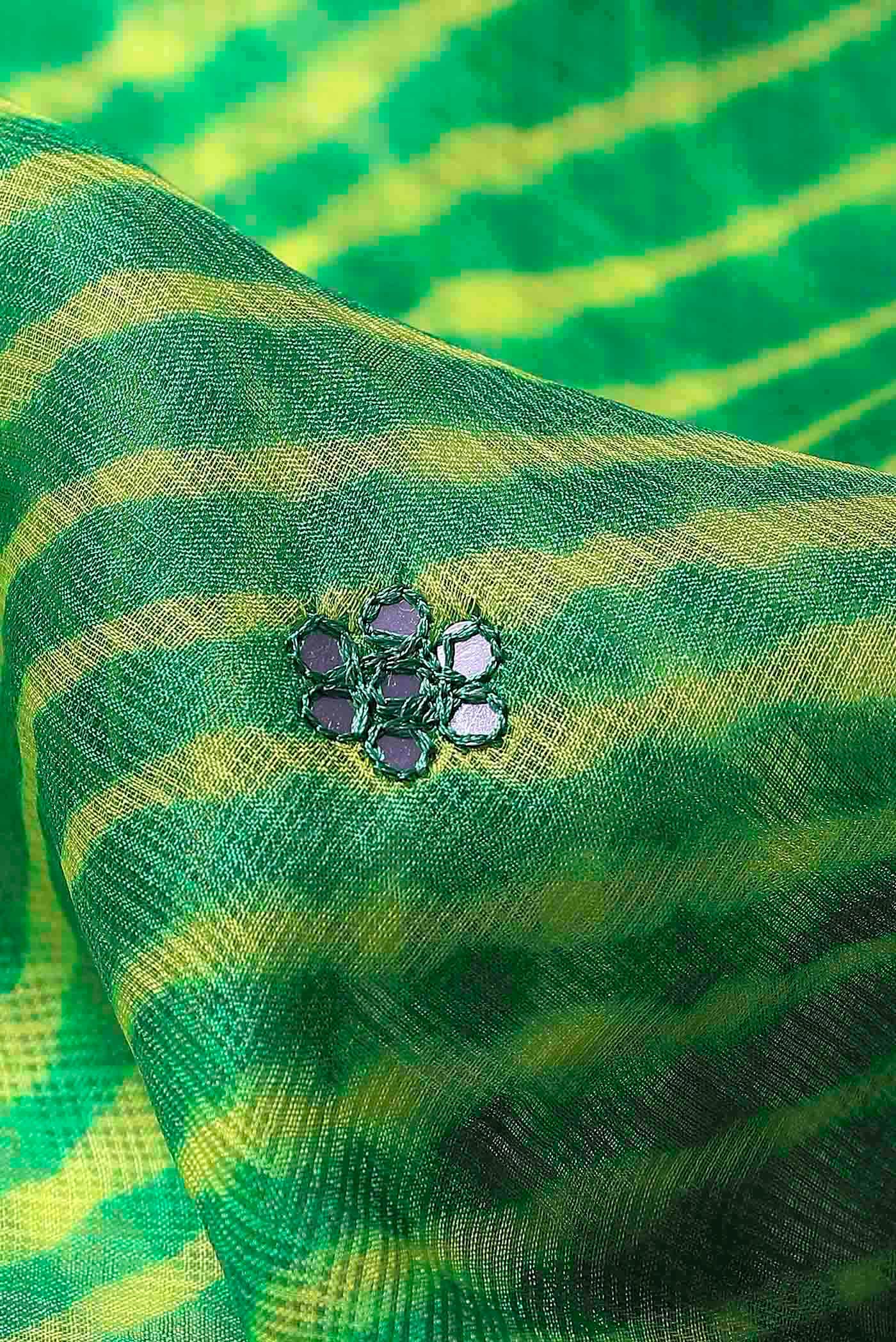 Green Georgette Saree