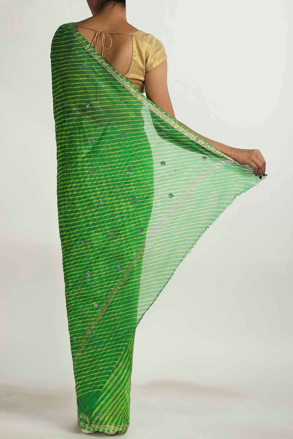 Green Georgette Saree