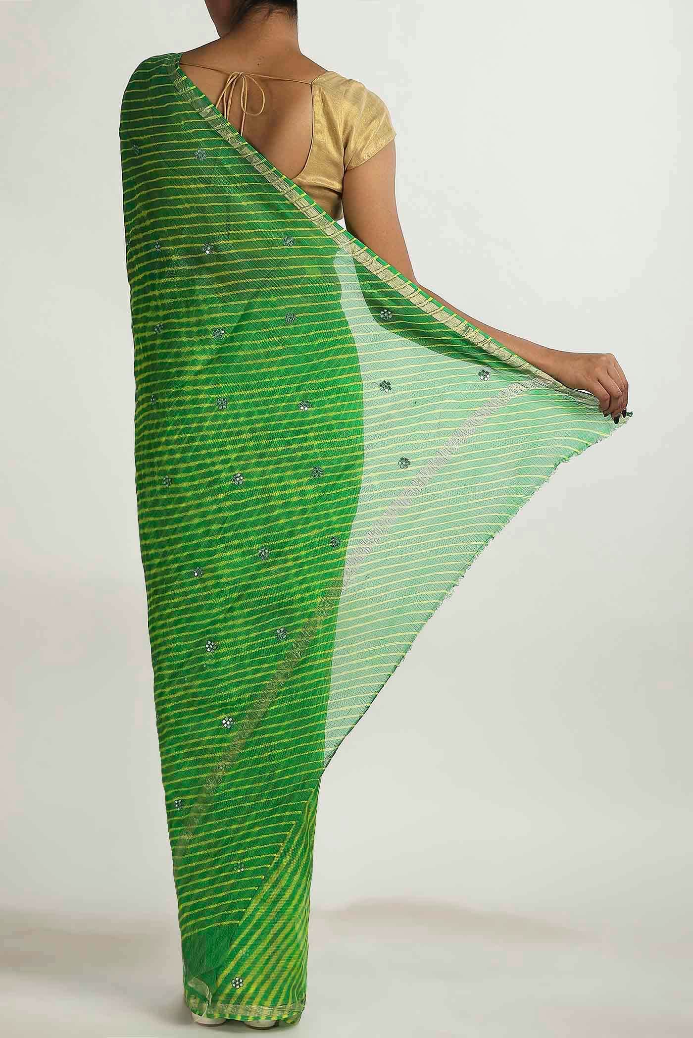 Green Georgette Saree