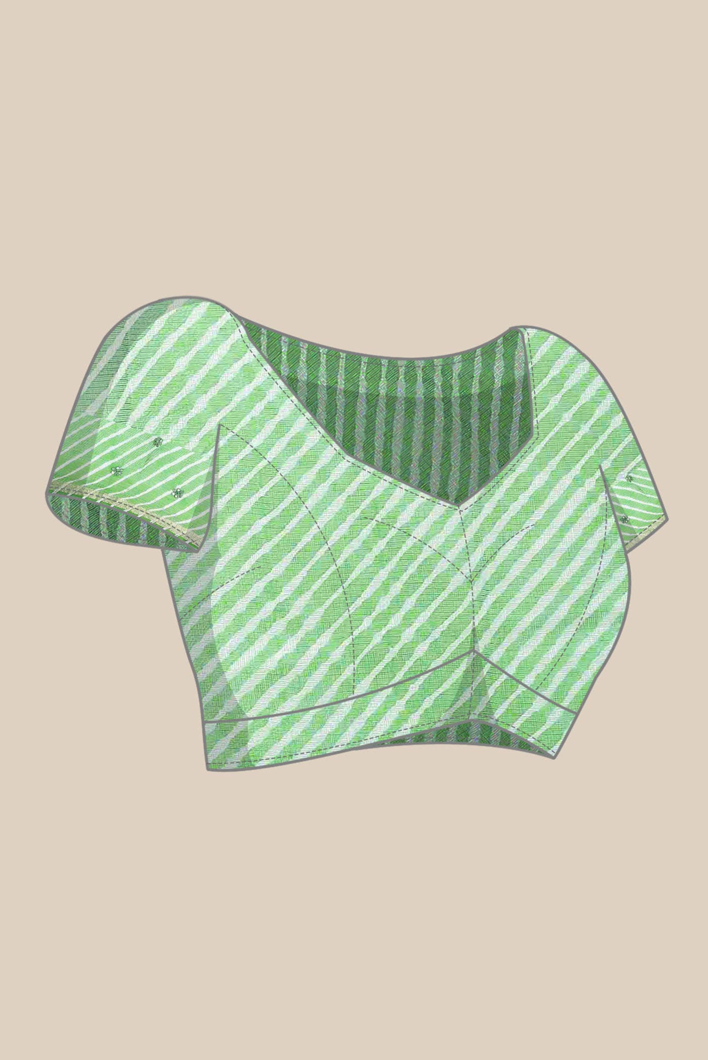 Green Bandhani Georgette Saree