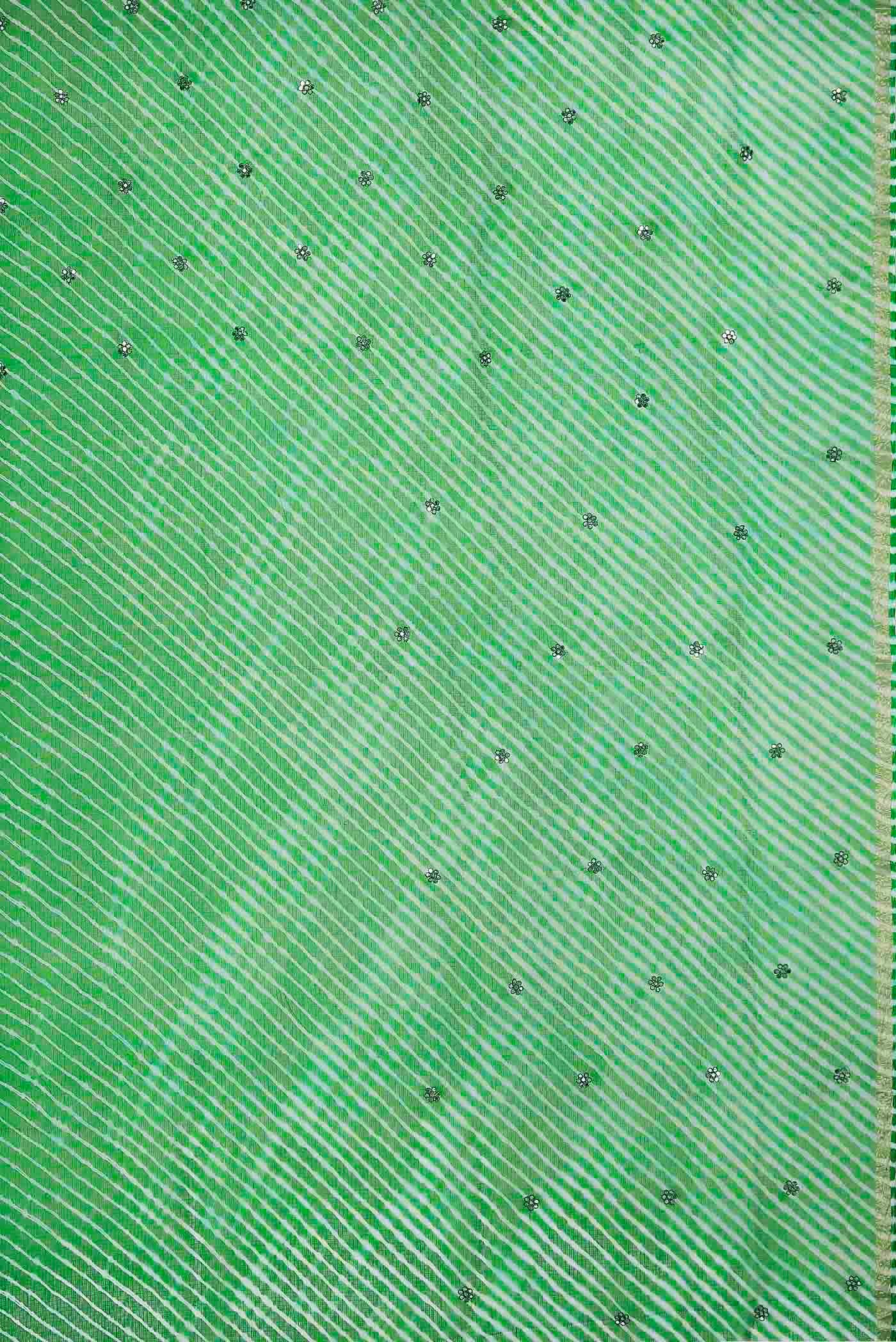 Green Bandhani Georgette Saree